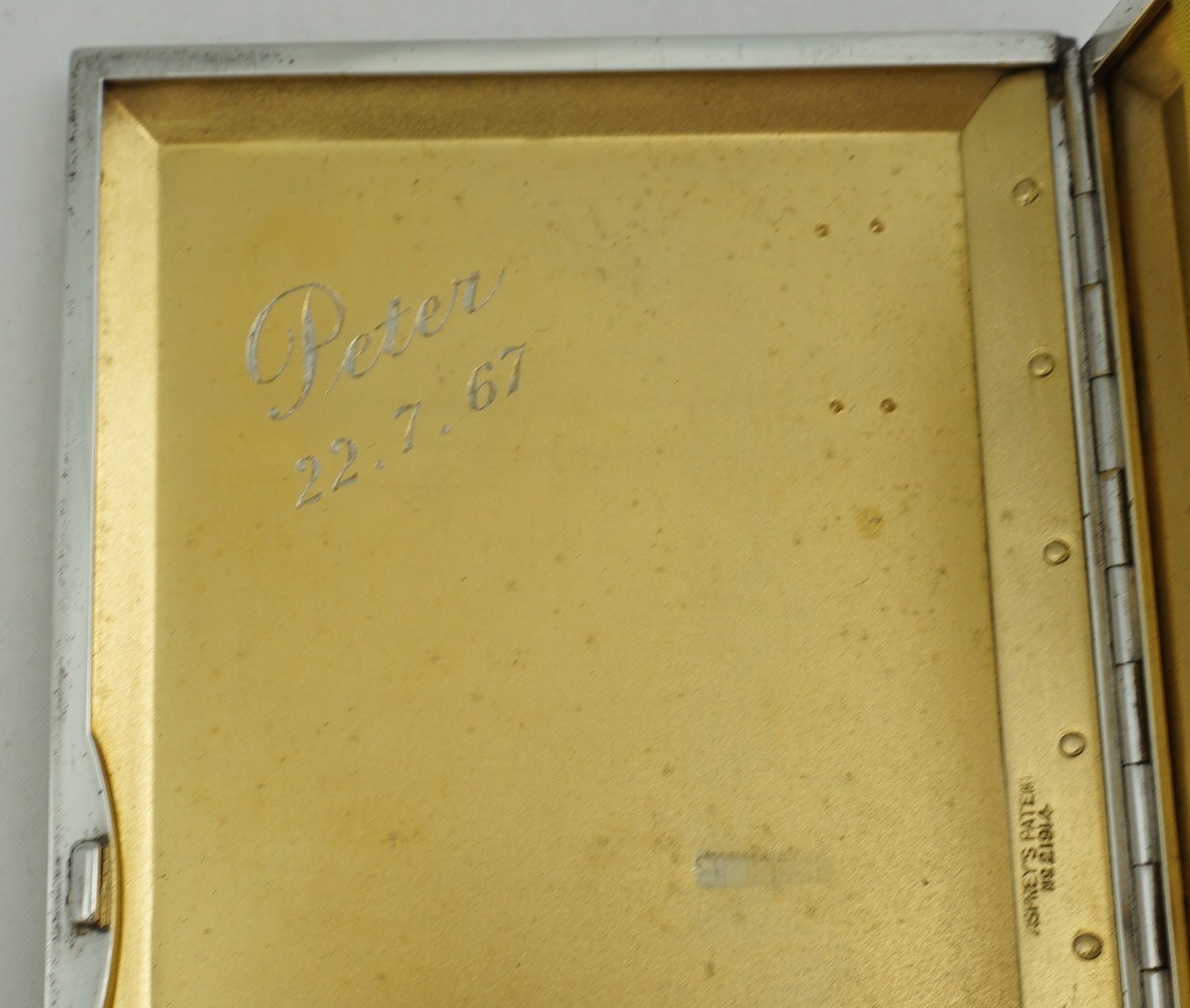 Highest Quality Cigarette Case, Silver Gilt, Asprey London 1929, 132mm, 155g.
