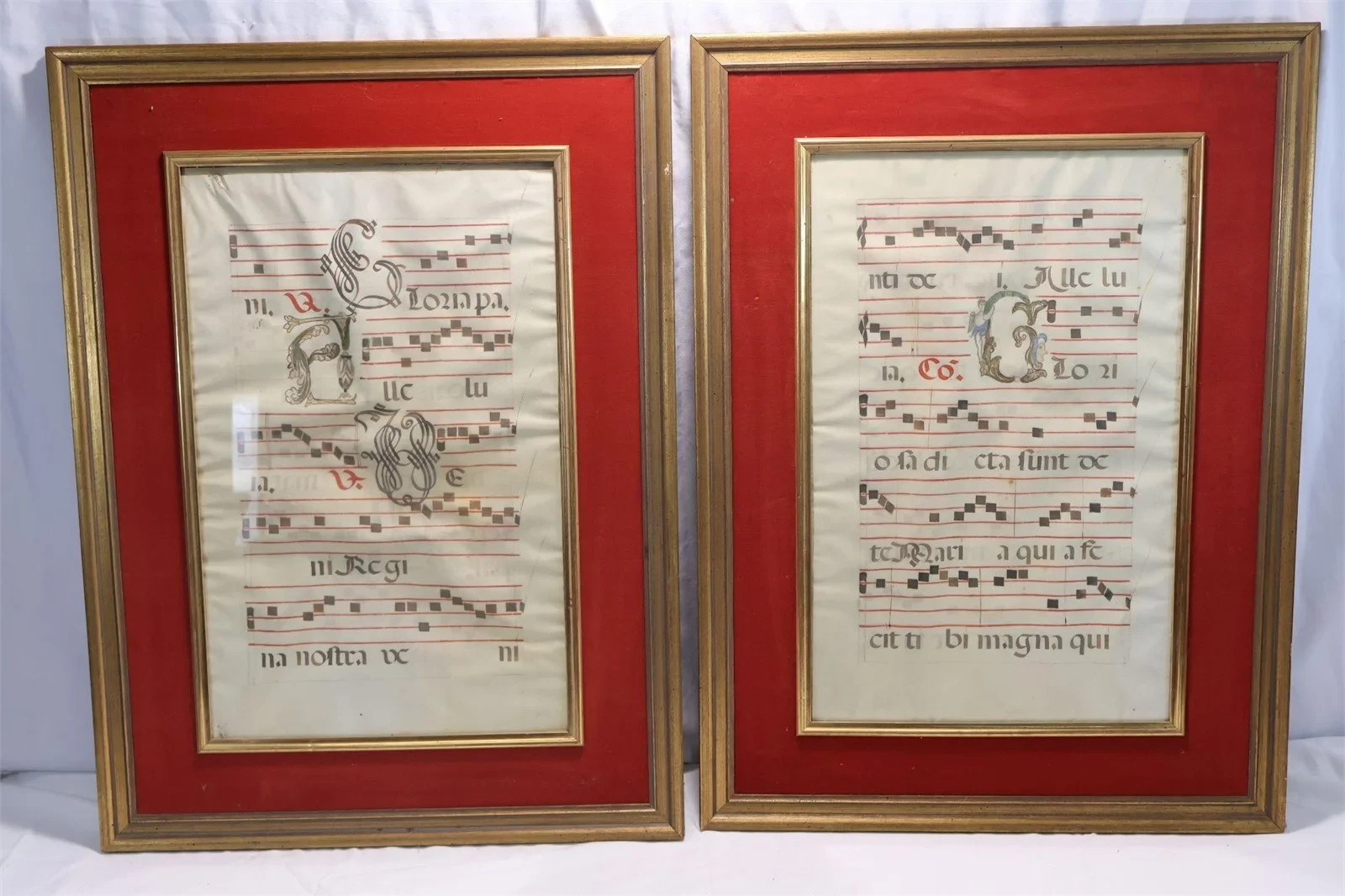 Monumental Framed Antique Medieval Manuscript – 24” x 32.5” – Collector’s Piece