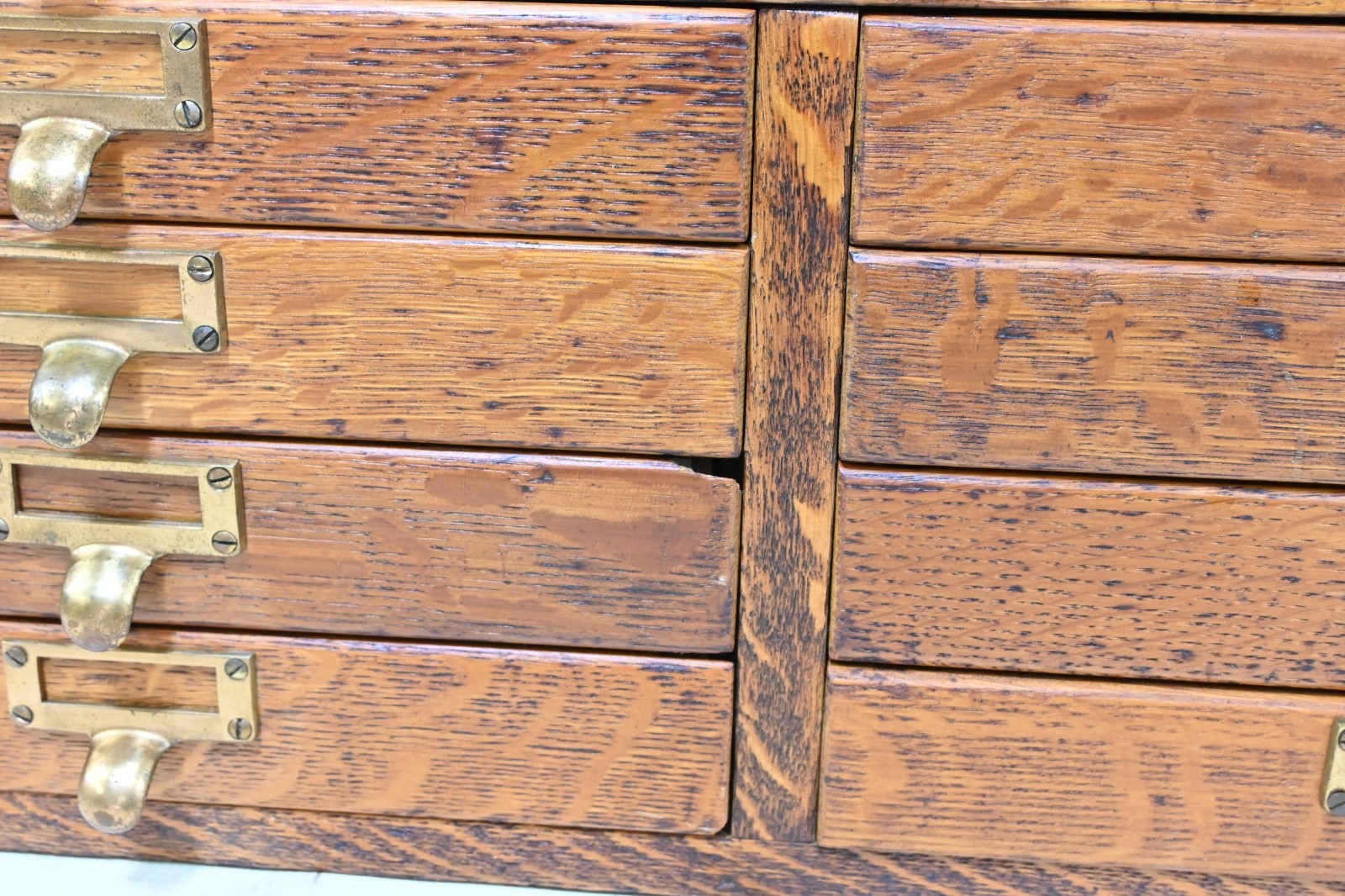 Antique . Library Bureau SoleMakers Oak Wood File Cabinet 24 Drawer Apothecary