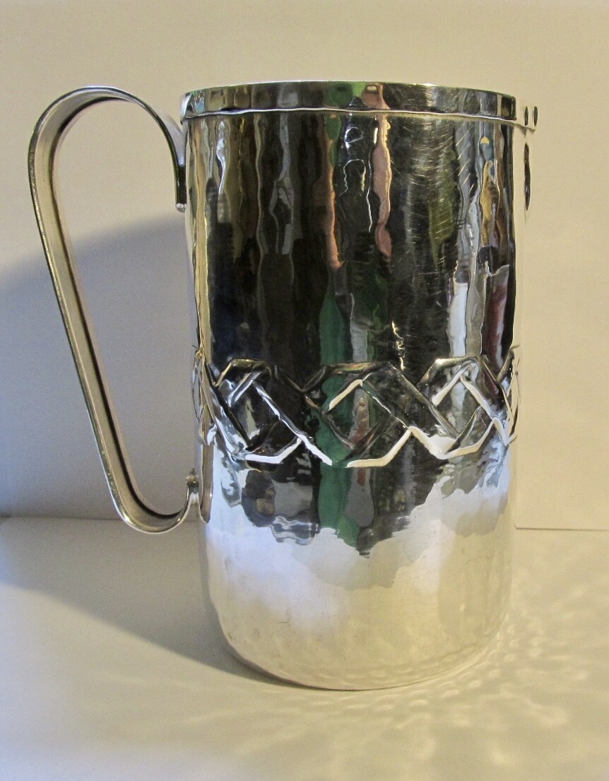 Vintage Sterling 800 Silver Italian Hand Made Pitcher 10 Troy Oz. 3 1/2 Cups