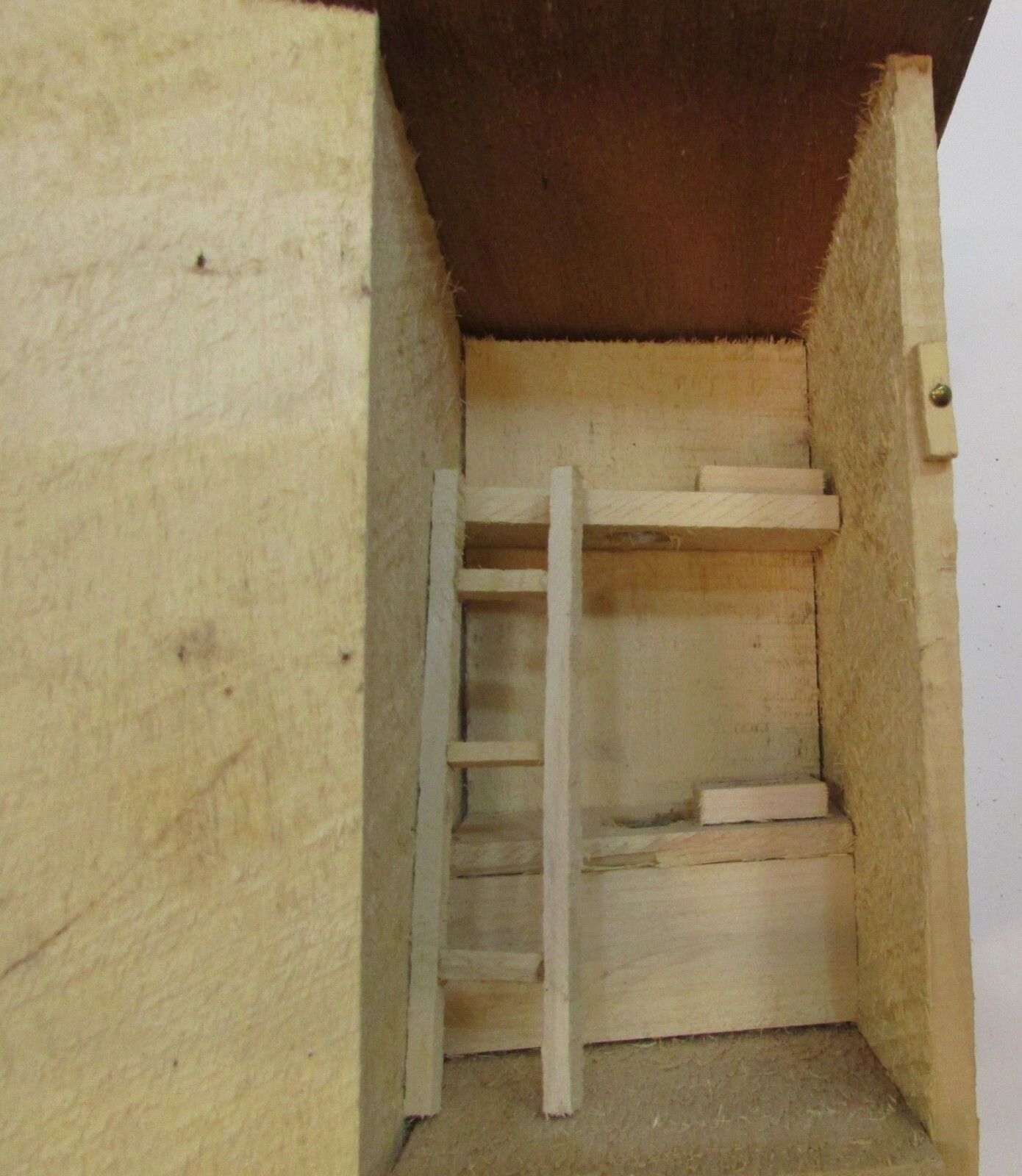 Primitive Rough Wood Handmade 5×8 Model Double Decker 2 Level Outhouse FREE S/H