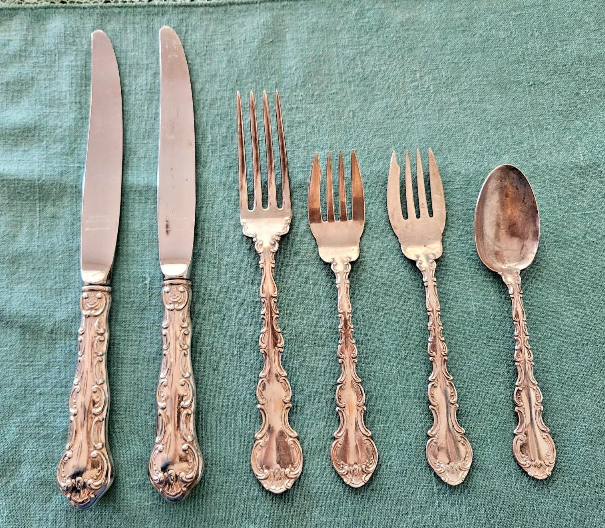 Gorham Sterling Silver Flatware Strasbourg Pattern 6 pieces