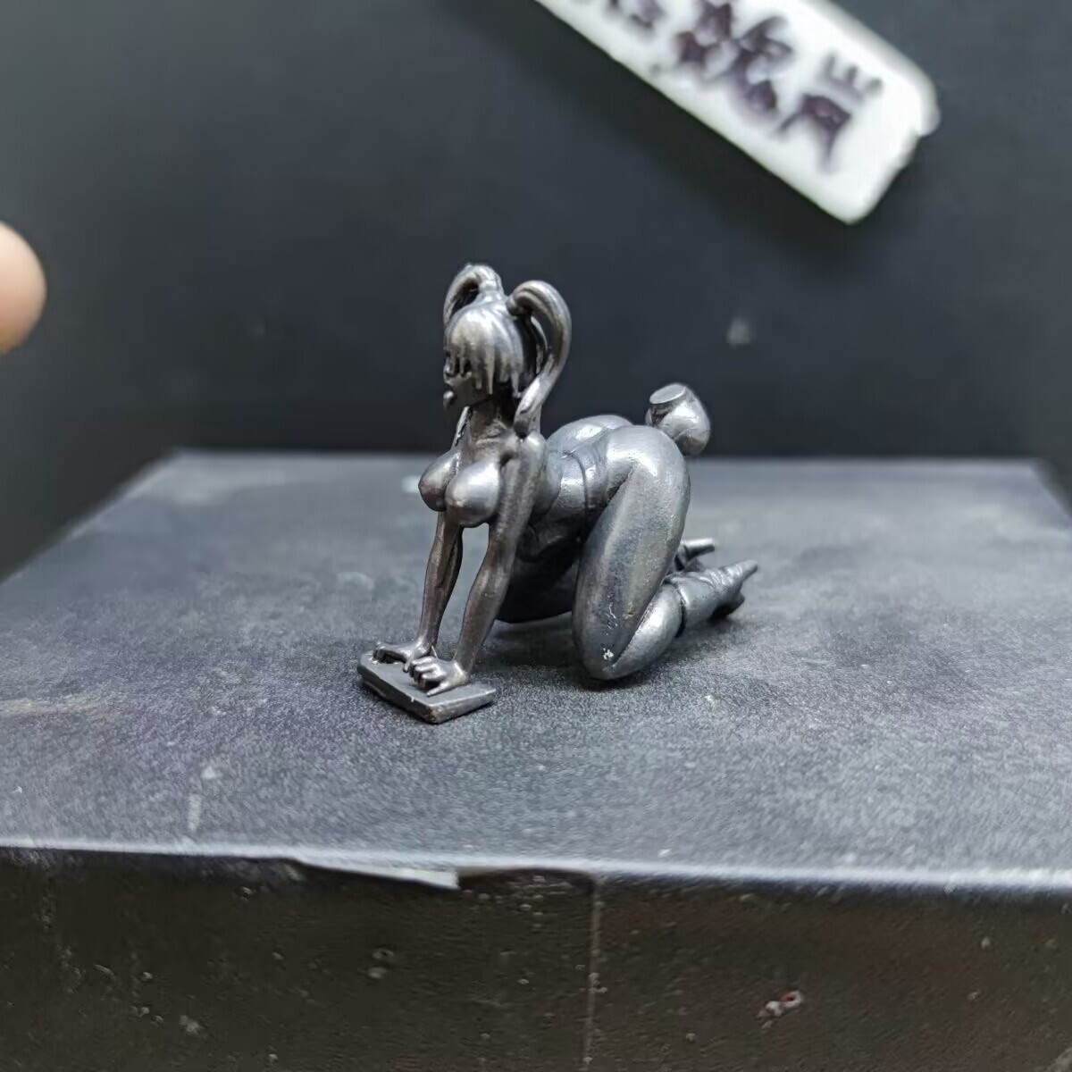 Chinese Old Bronze Copper Statue Hand Carved Beauty Girl Figurine美女80226
