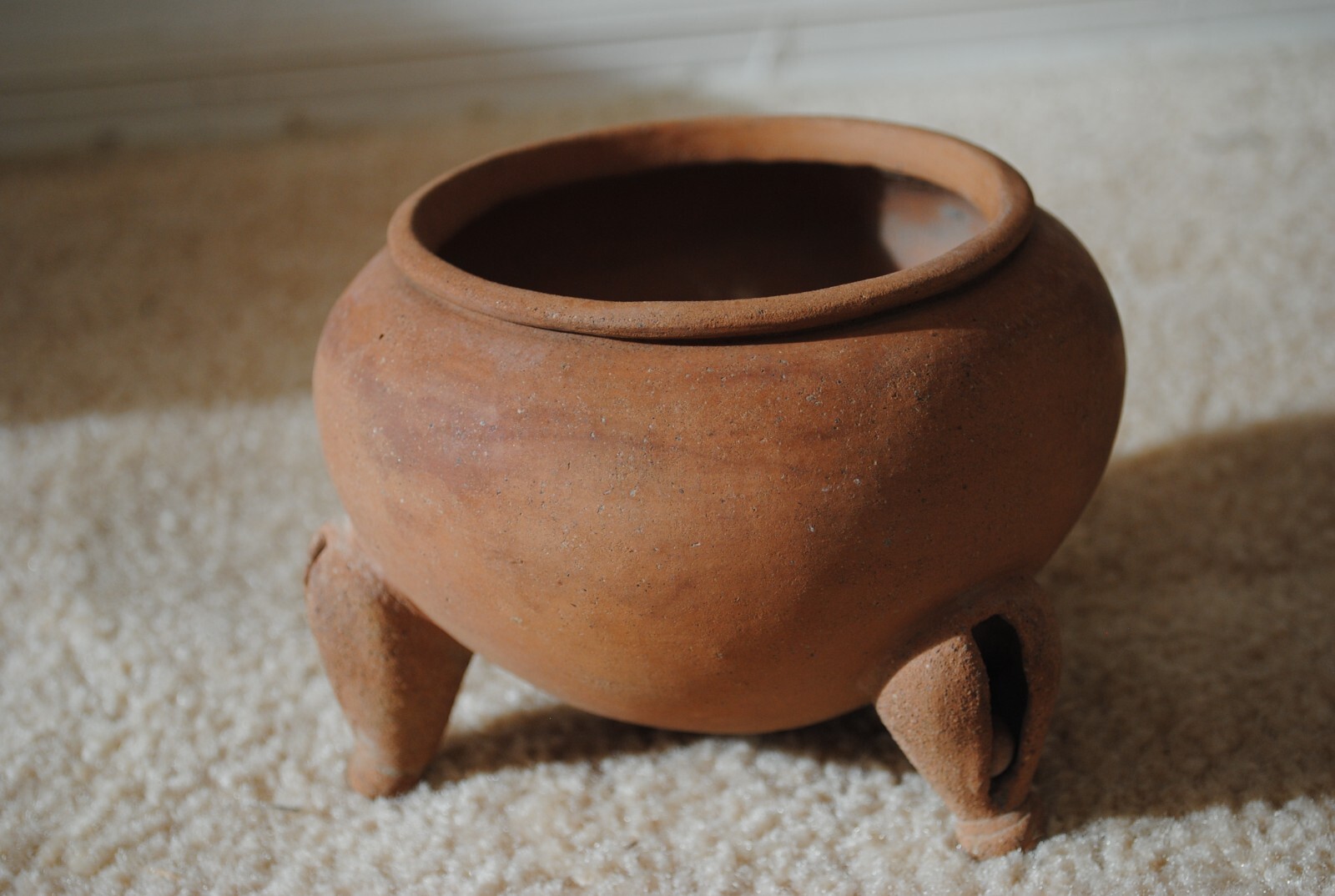 Precolumbian Panama bisque ware Tripod bowl