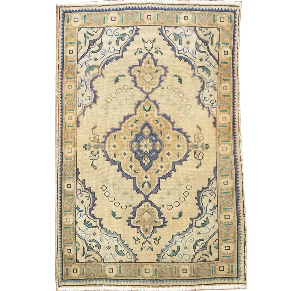 Vintage Distressed Handmade Tribal Wool Oriental Rug Entryway Carpet 3×5 Ft