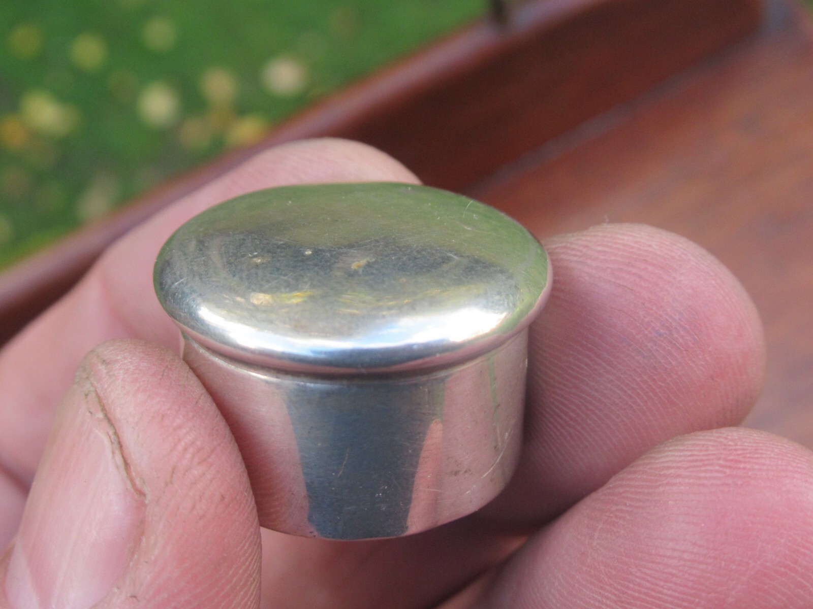 Silver Circular Pill Box Hallmarked B`ham 1923/24 Adie Bros Ltd Ex Cond