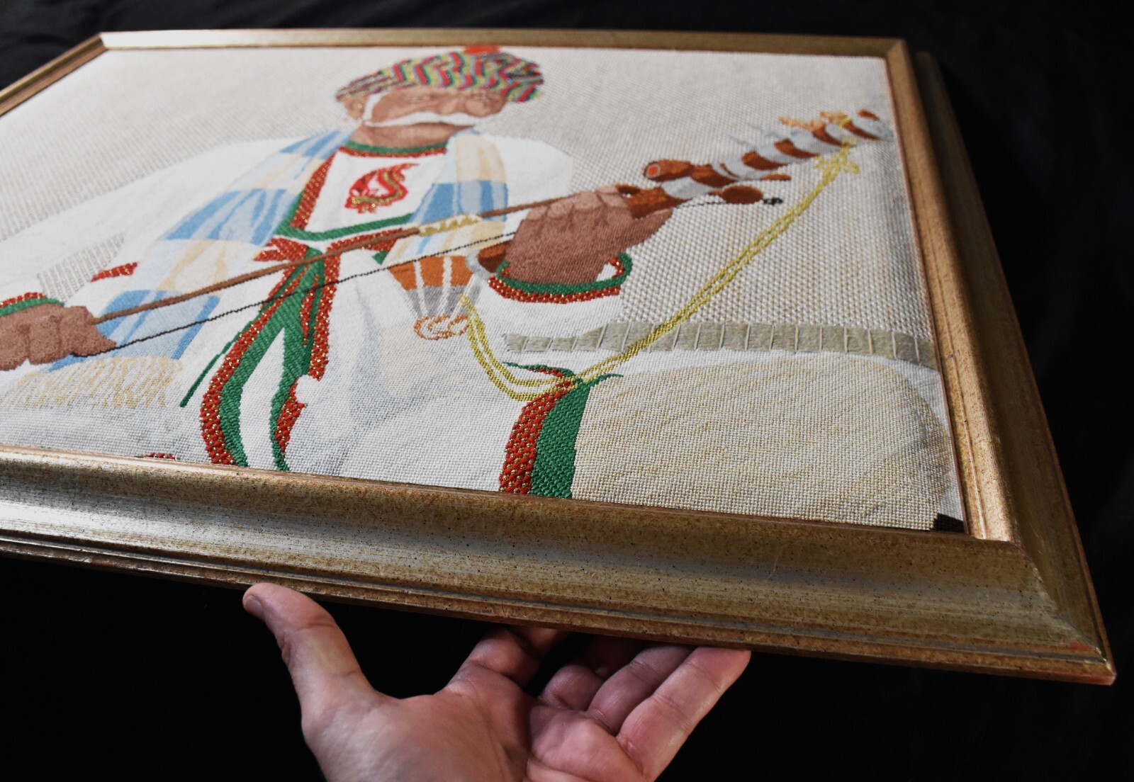 Exceptional weaving work (3 months) from photo by Robt. Kenyon, made in India.