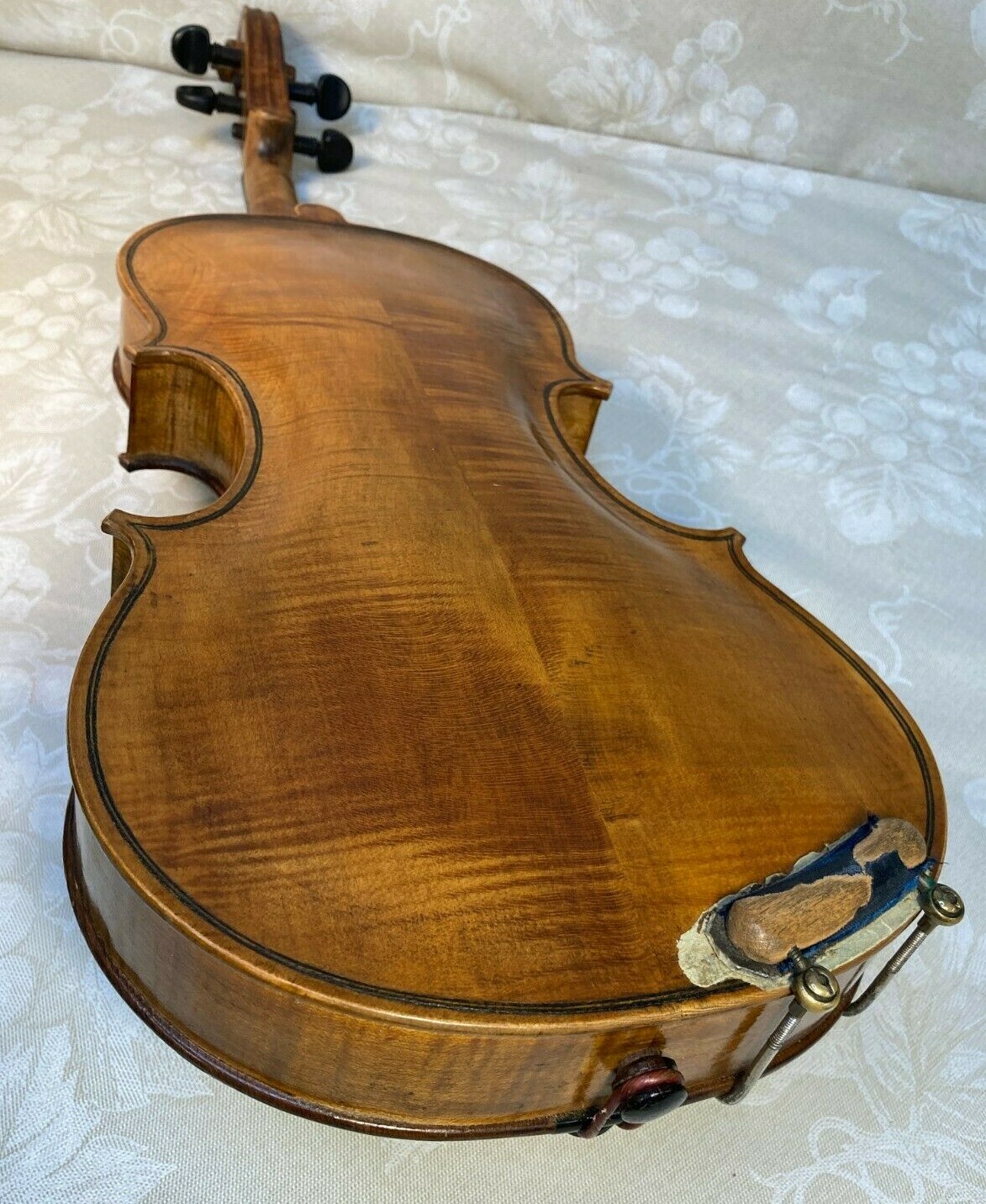 Antique Violin 1 Piece Belly 2 Piece Tiger Maple Back Inlaid Purfling No Label