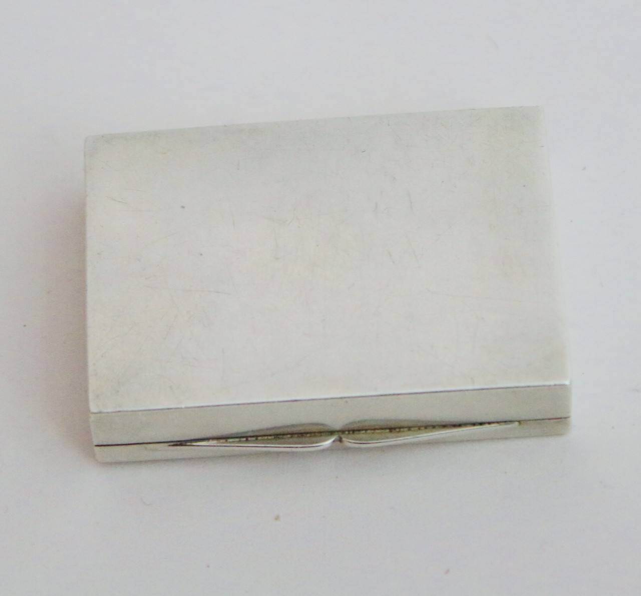 Antique Sterling solid silver double stamp box 43.5g 1900 Cohen & Charles