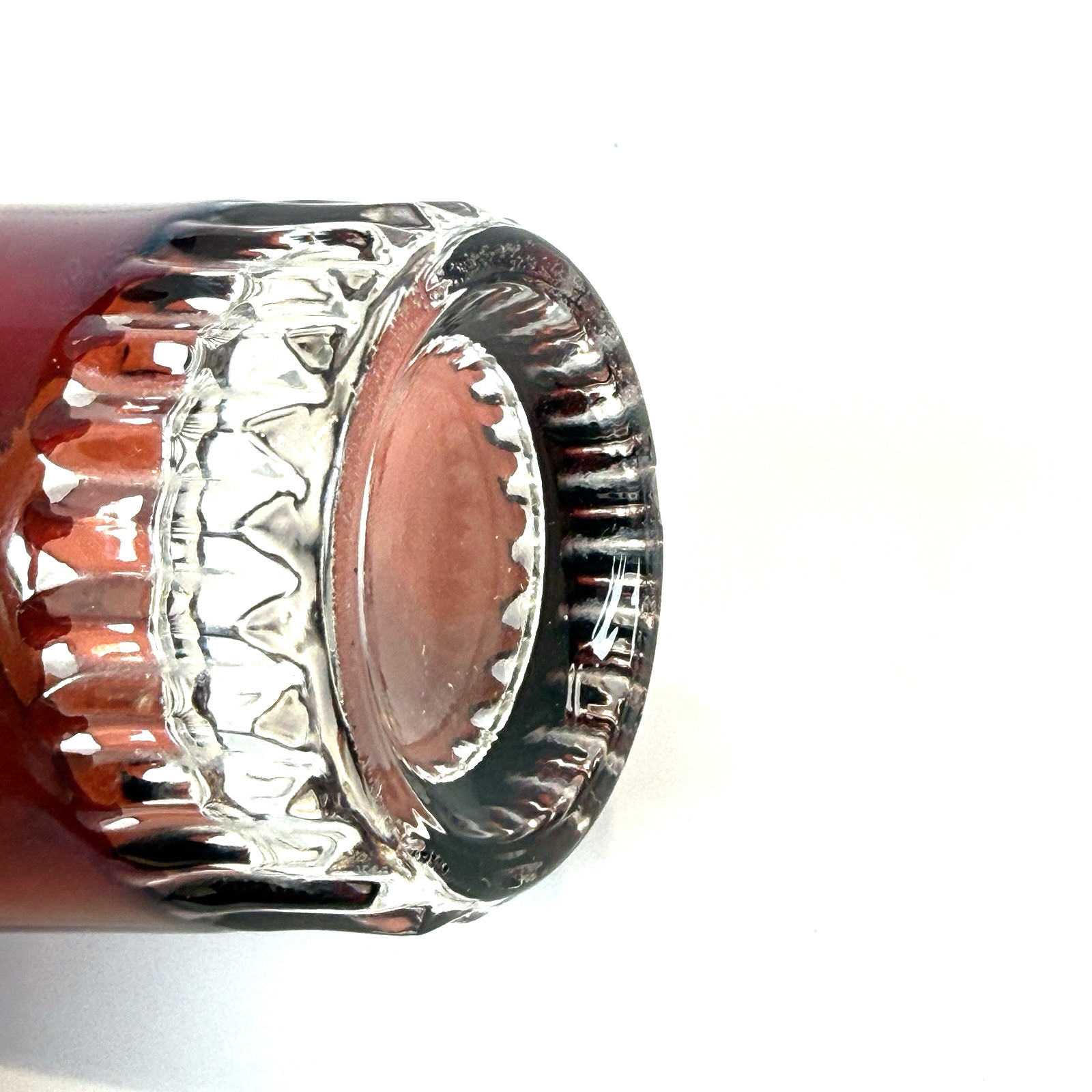 #944 Antique ST PAUL MINNESOTA Ruby Red Flash Souvenir Glass SHOT GLASS
