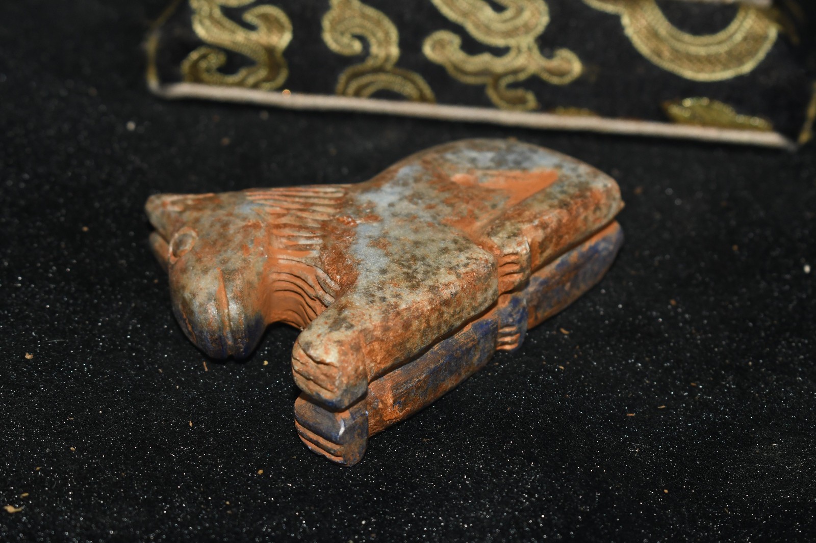 Large Ancient Near Eastern Lapis Lazuli Stone Carving in form of an animal