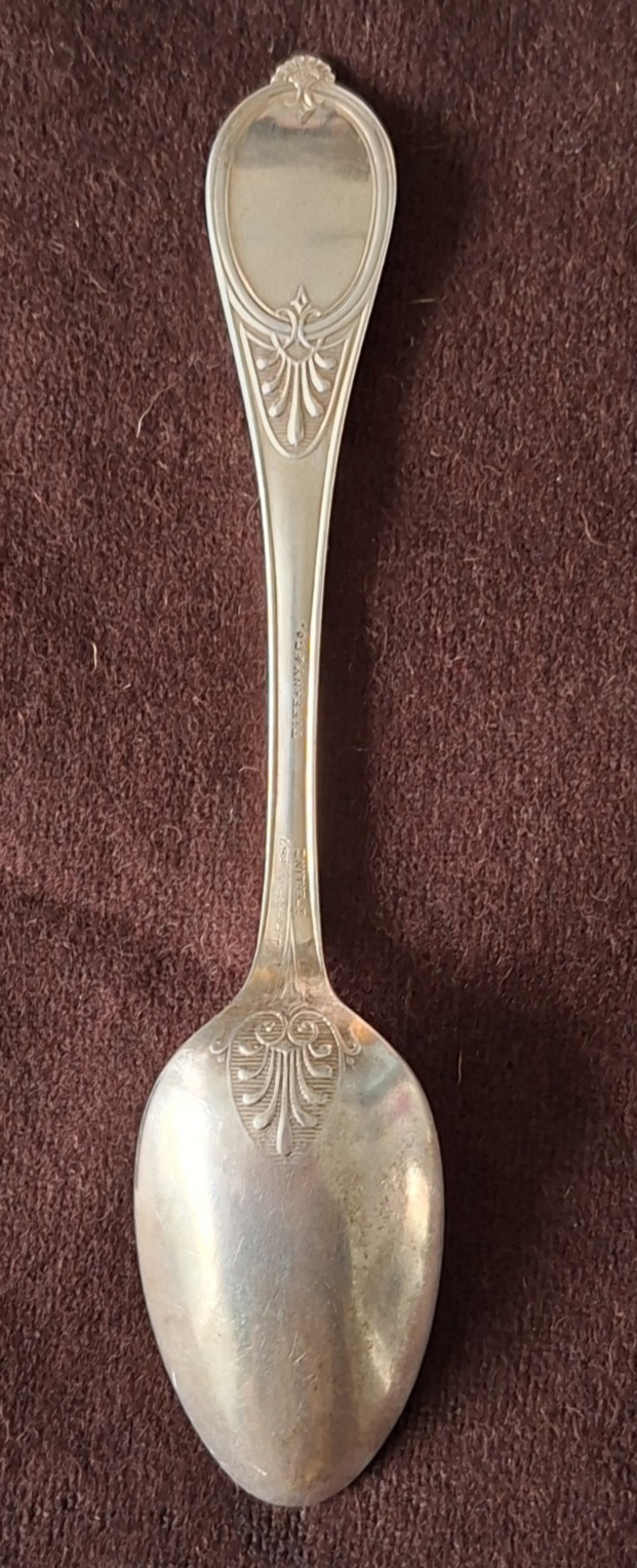 RARE 1867 Patent HONEYSUCKLE Pattern JOHN POLHAMUS for TIFFANY Silver TEA SPOON