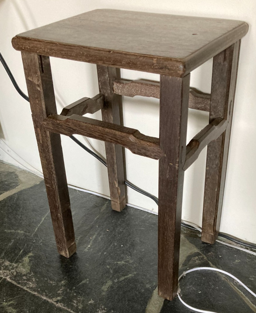 Antique Chinese tielimu stool (ironwood) Tieli wood 铁力木