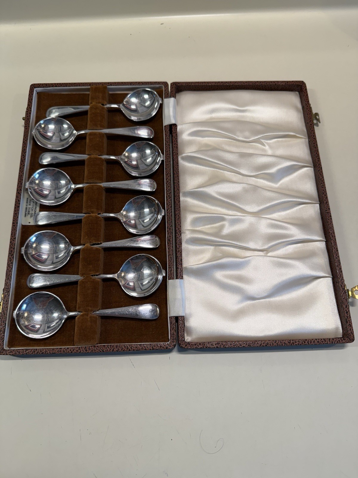 RARE Silver Espresso Spoons From Abercrombie & Fitch, 1912-1914, Original Case