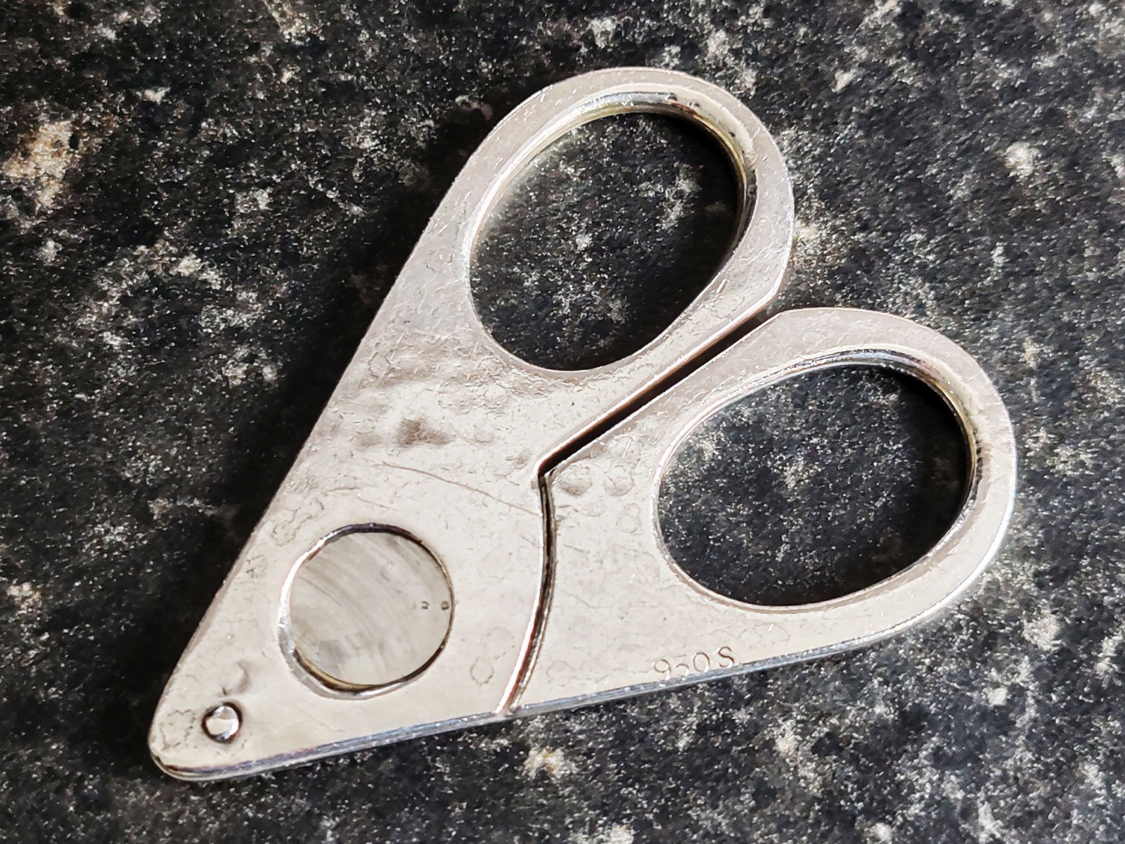 Vintage 930s Sterling Silver & Steel Cigar Cheroot Cutter probably Norwegian
