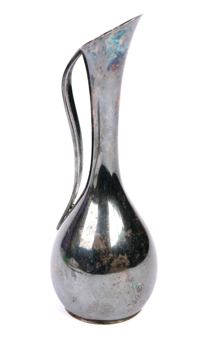 Vintage Hans Jensen Denmark Silver Plated Bud Vase Nice Patina – 6″