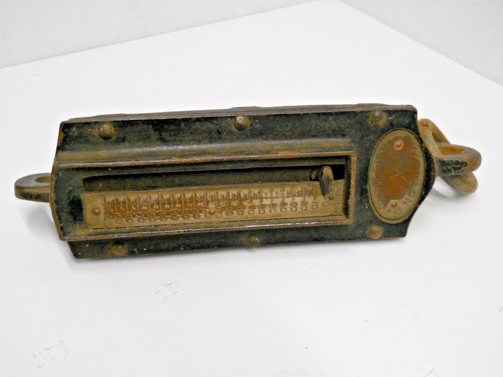 Antique Vtg CHATILLON’S Iron Clad Brass 200lb Scale Heavy Steel