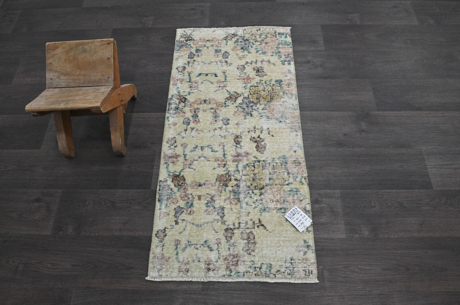 Oushak Turkish Doormat Rug 2×4 BEIGE Anatolian Handmade Vintage Small Kilim Rug