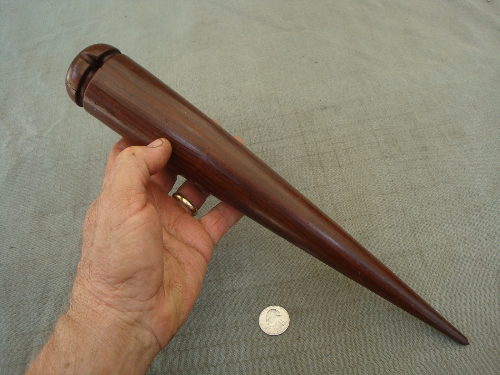 Sailor’s Heavy Mahogany Rope Splicing Hardwood Fid For Rigging