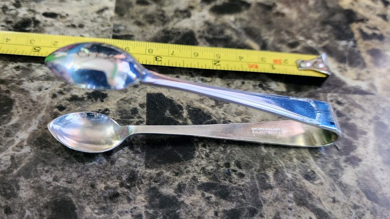 M.S. LTD SHEFFIELD ENGLAND 🇬🇧 SILVERPLATED ART DECO STYLE SUGAR CUBE TONGS🤍