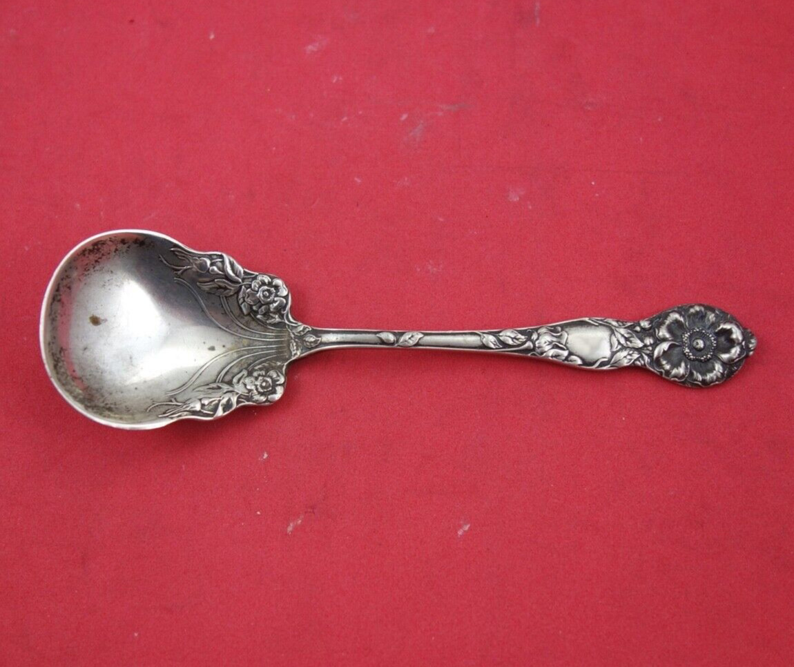 Wild Rose by Watson Sterling Sugar Spoon 5 3/8″