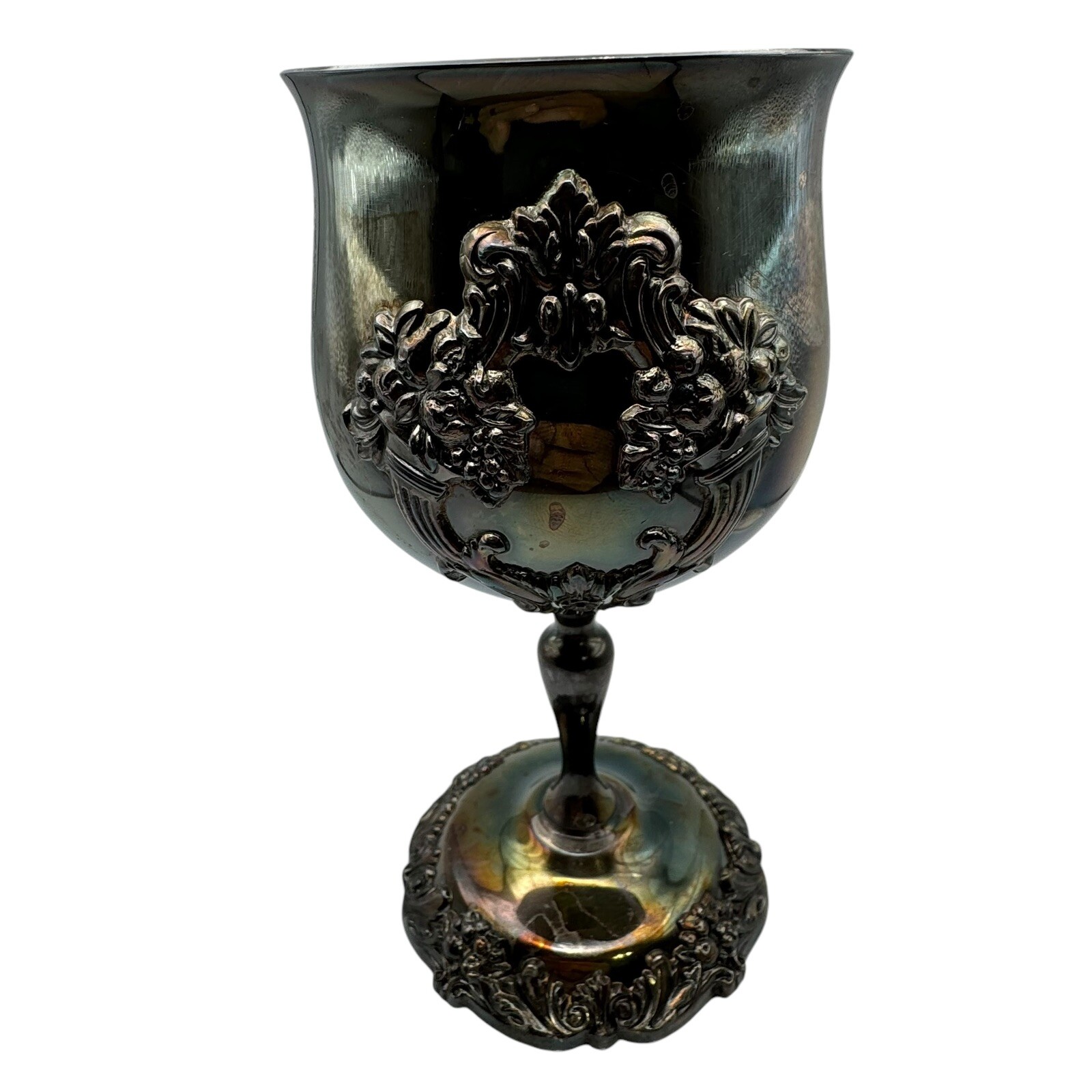 Reed & Barton King Francis Water Wine Goblet 6-1/2″ Silverplate 1659 Hollowware