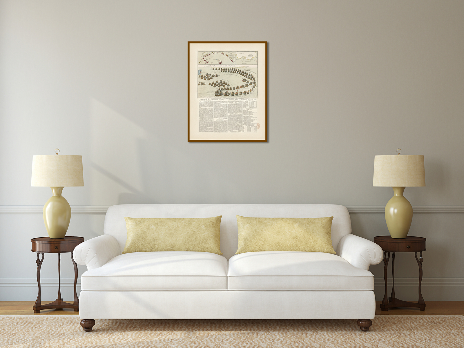 map broadside print Fairburn’s plan of Trafalgar Battle, Nelson 1805 art poster