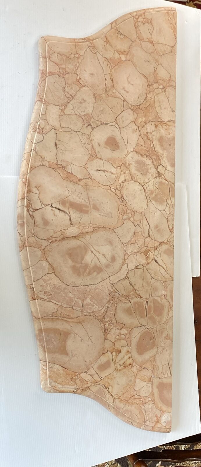 Antique Large Rose Marble Stone Top for Table / Bar Salvaged Reconstruction