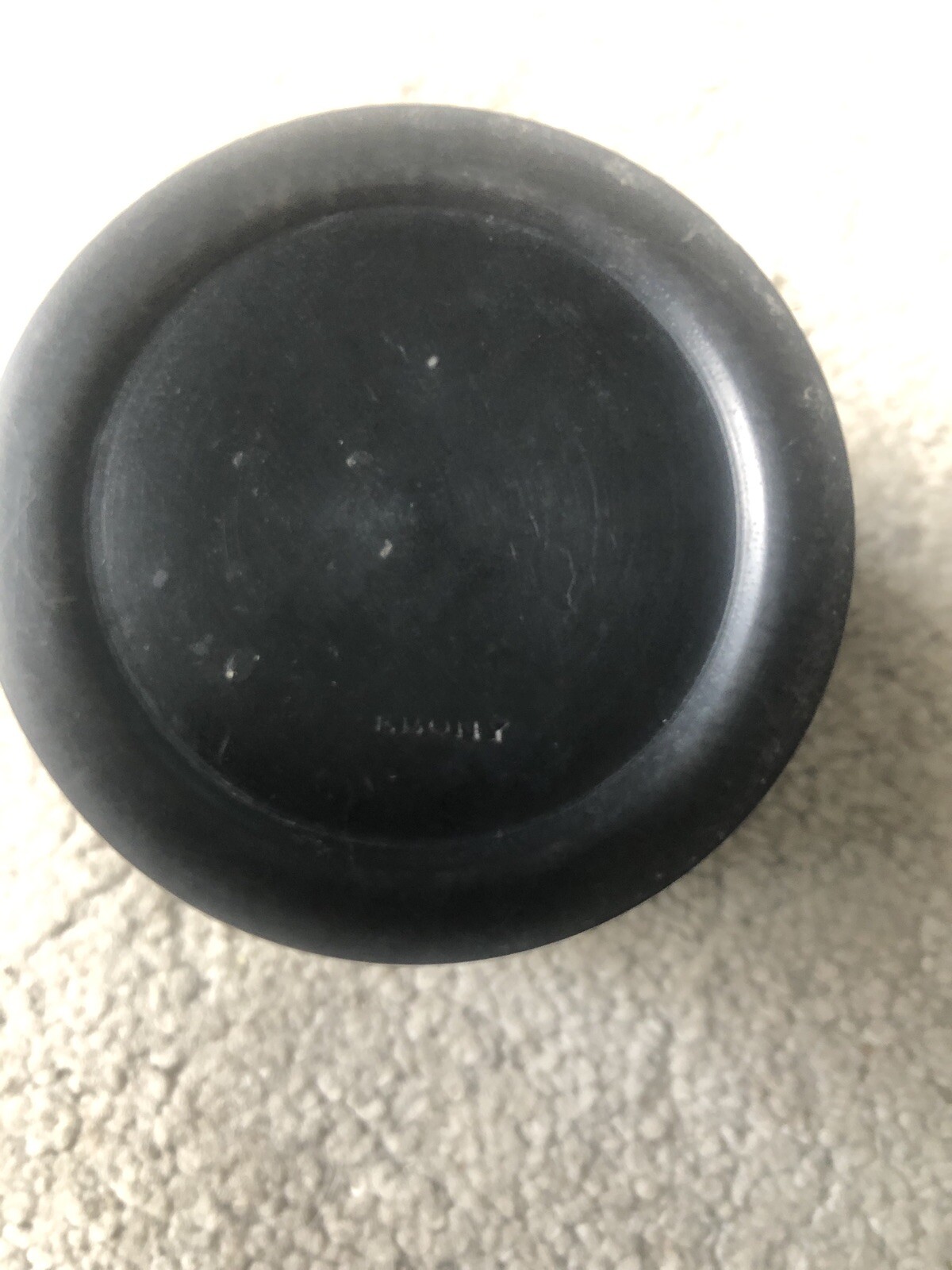 vintage ebony vanity dressing table Lidded pot With Hand Painted Lid