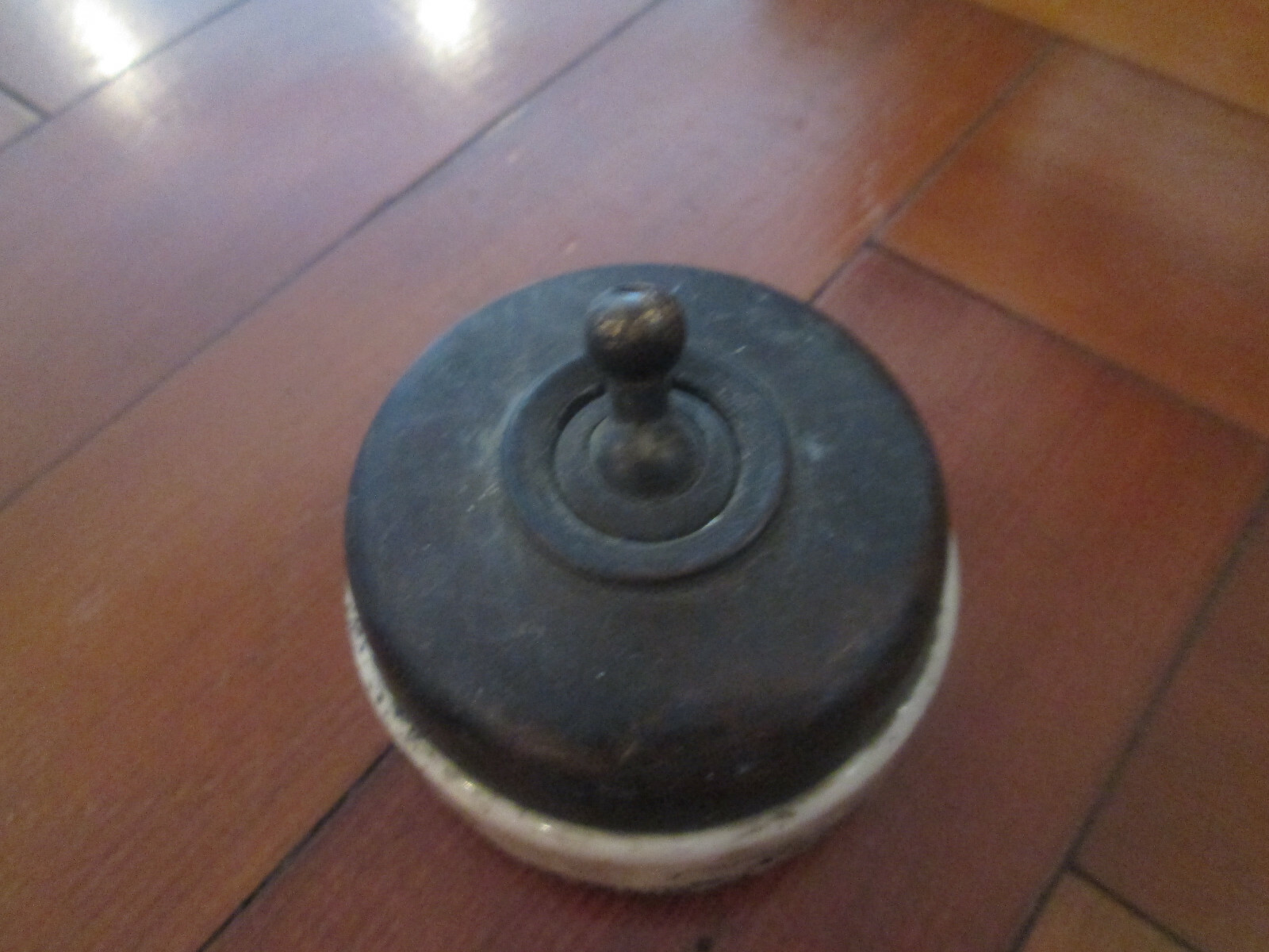 OLD VINTAGE BRASS DOLLY LIGHT SWITCH