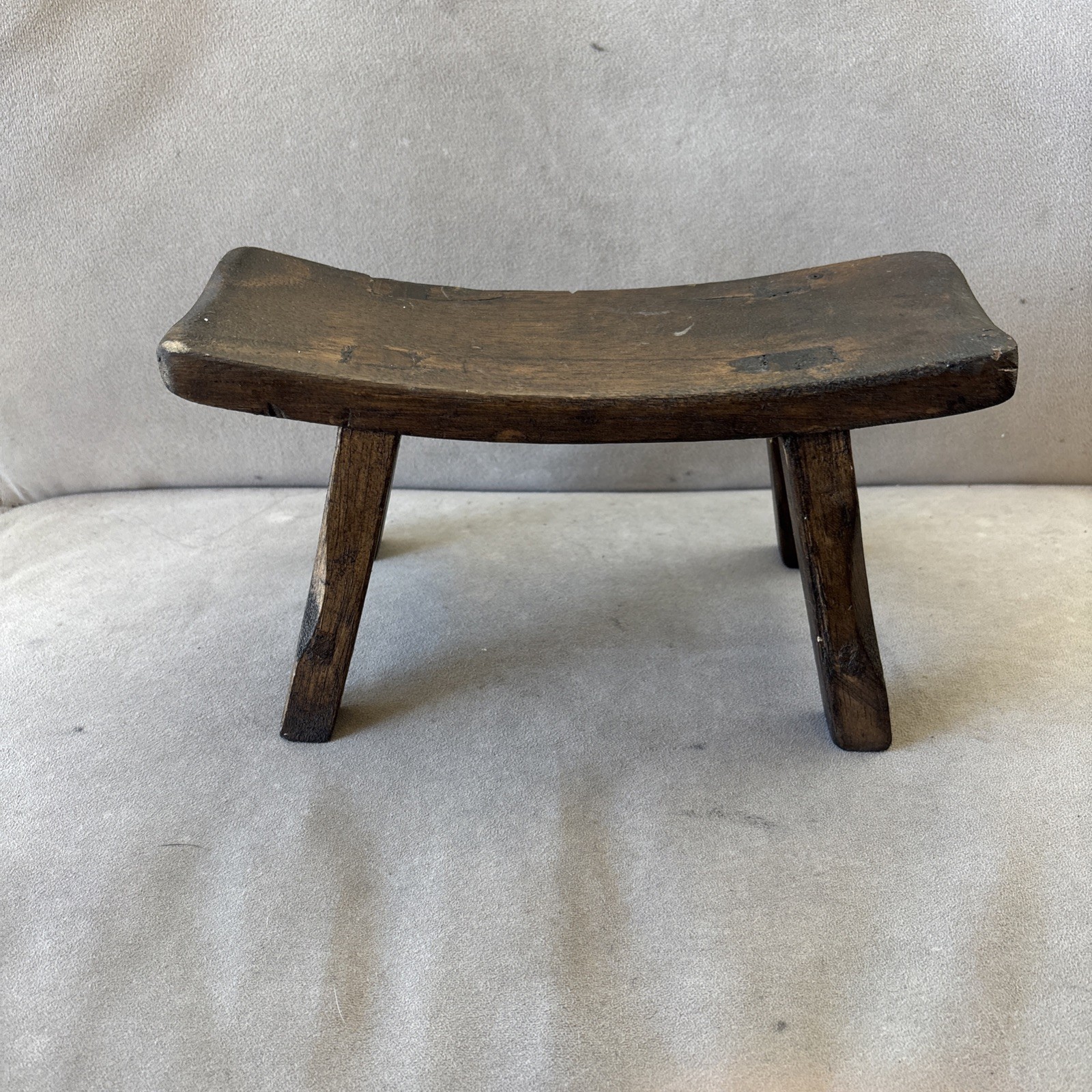 Antique Asian Wooden Takamakura Headrest Pillow Rustic Japanese 10″