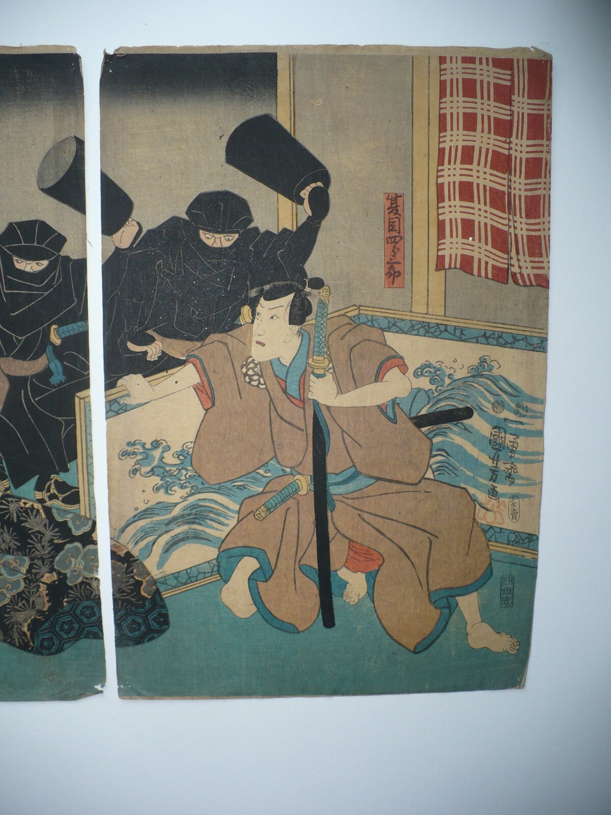 UTAGAWA KUNIYOSHI TRIPTYCH JAPANESE PRINT