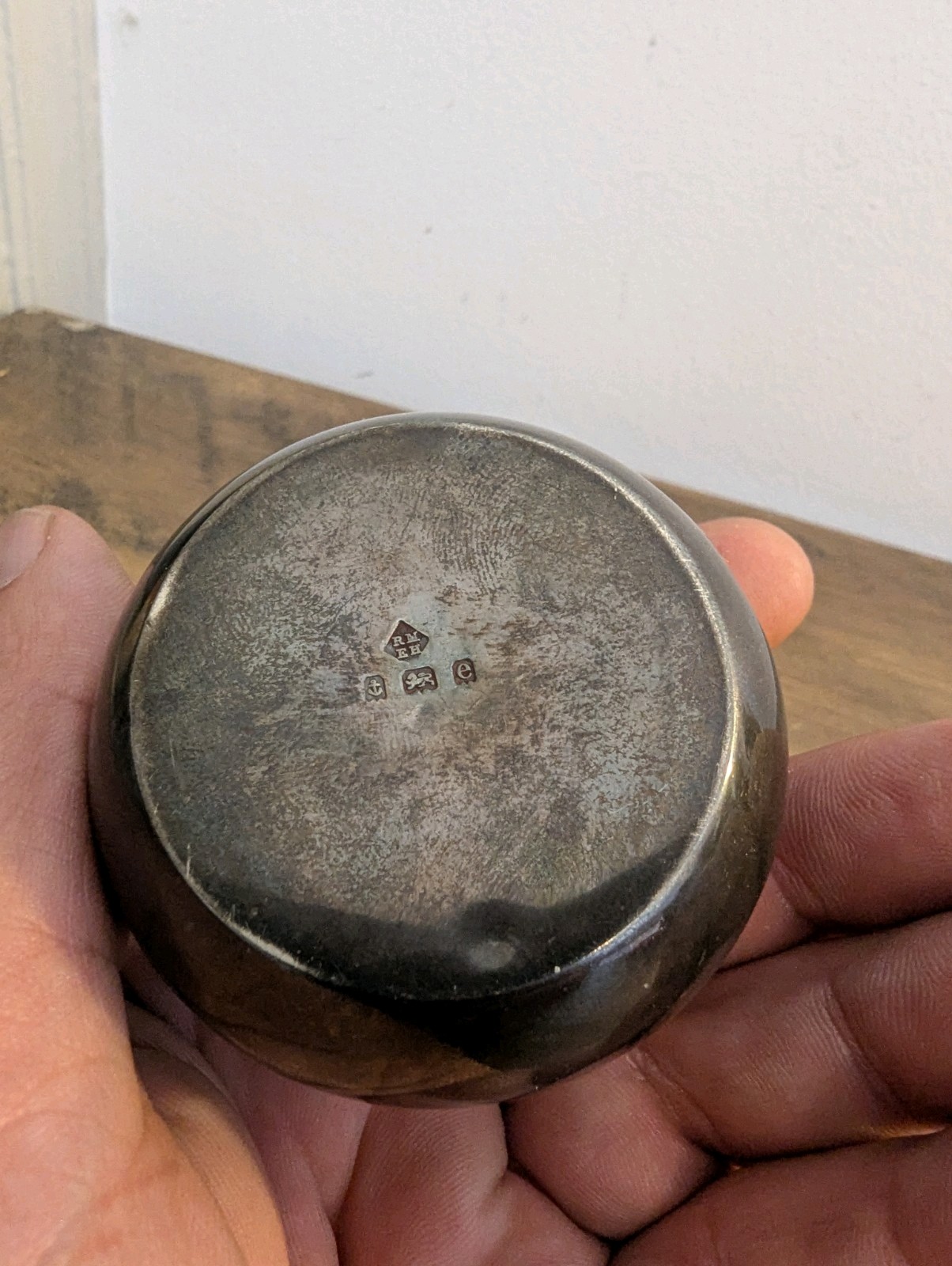 Solid Sterling Silver Enamel Topped Pill Or Patch Box