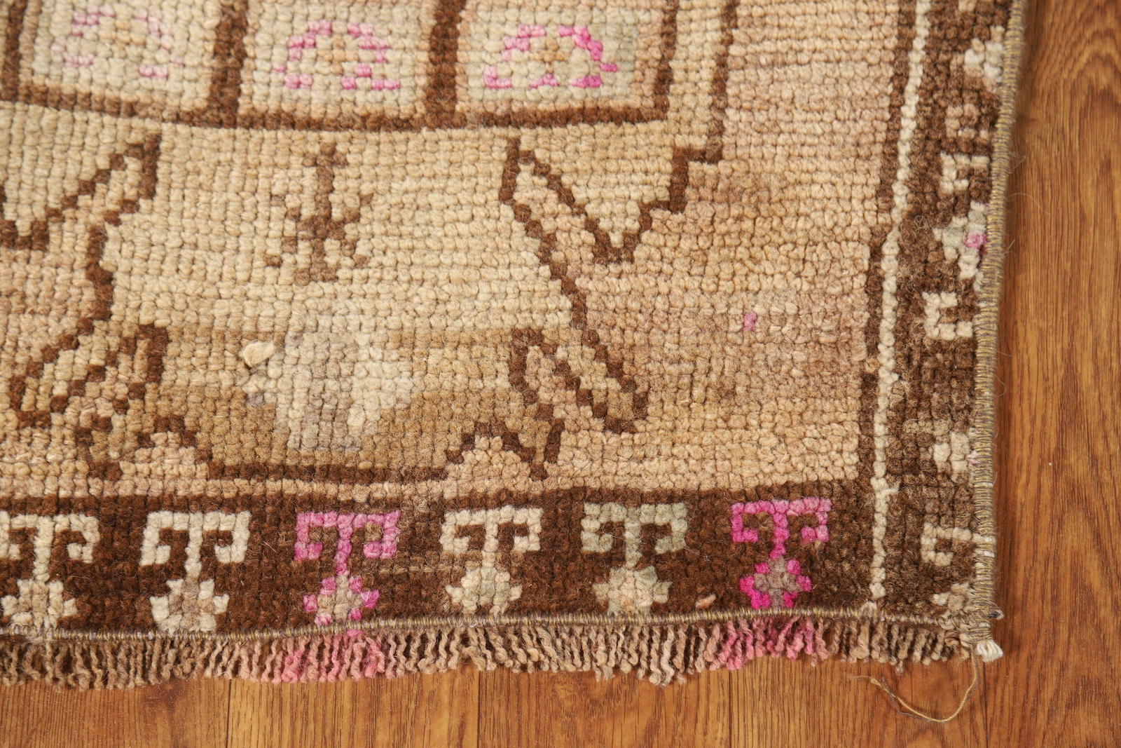 Geometric Wool Anatolian Oriental Accent Rug Turkish Hand-masde Foyer Carpet 2×3
