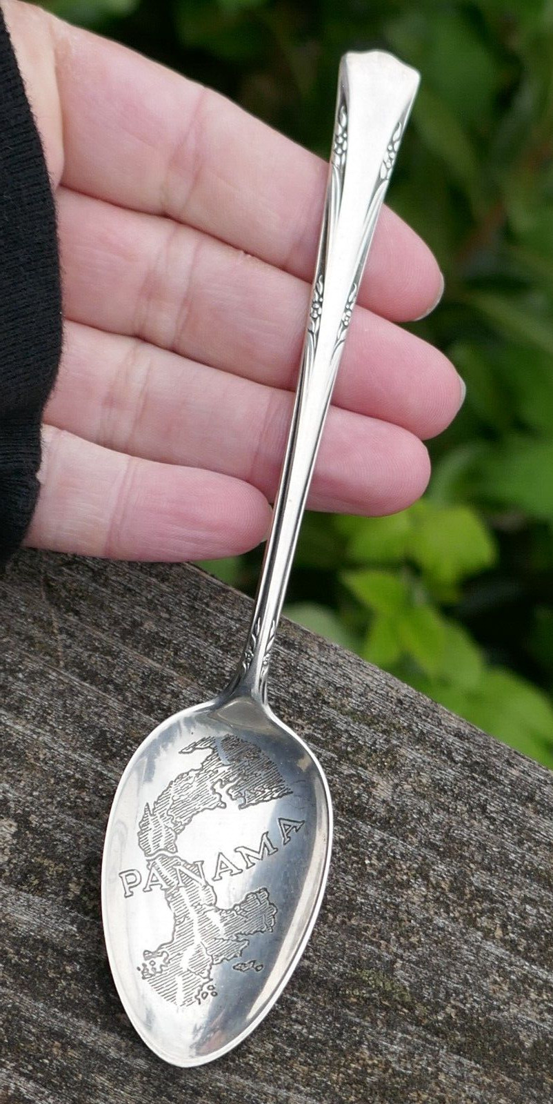 Antique Gorham Sterling Silver Panama Souvenir Spoon – Engraved Bowl
