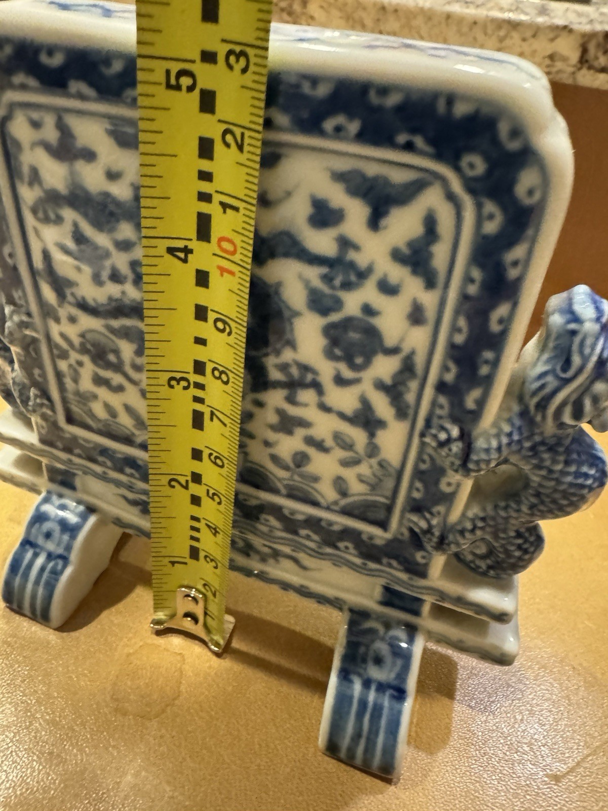 RARE Vintage Chinese Porcelain Table Screen Free Standing ART Piece NO Reserve