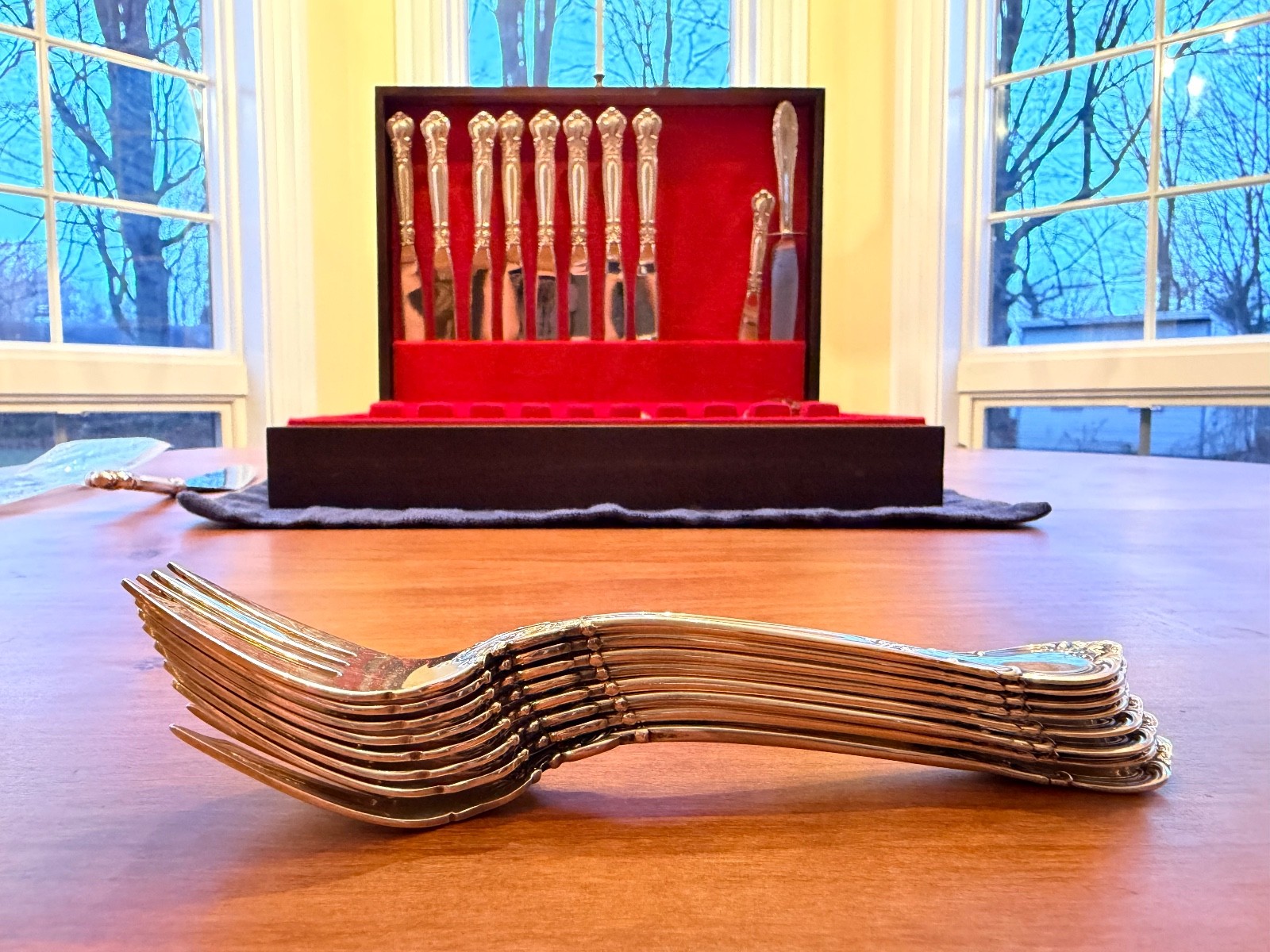 Gorham Chantilly Sterling Silver Flatware Set Service 48 Pieces