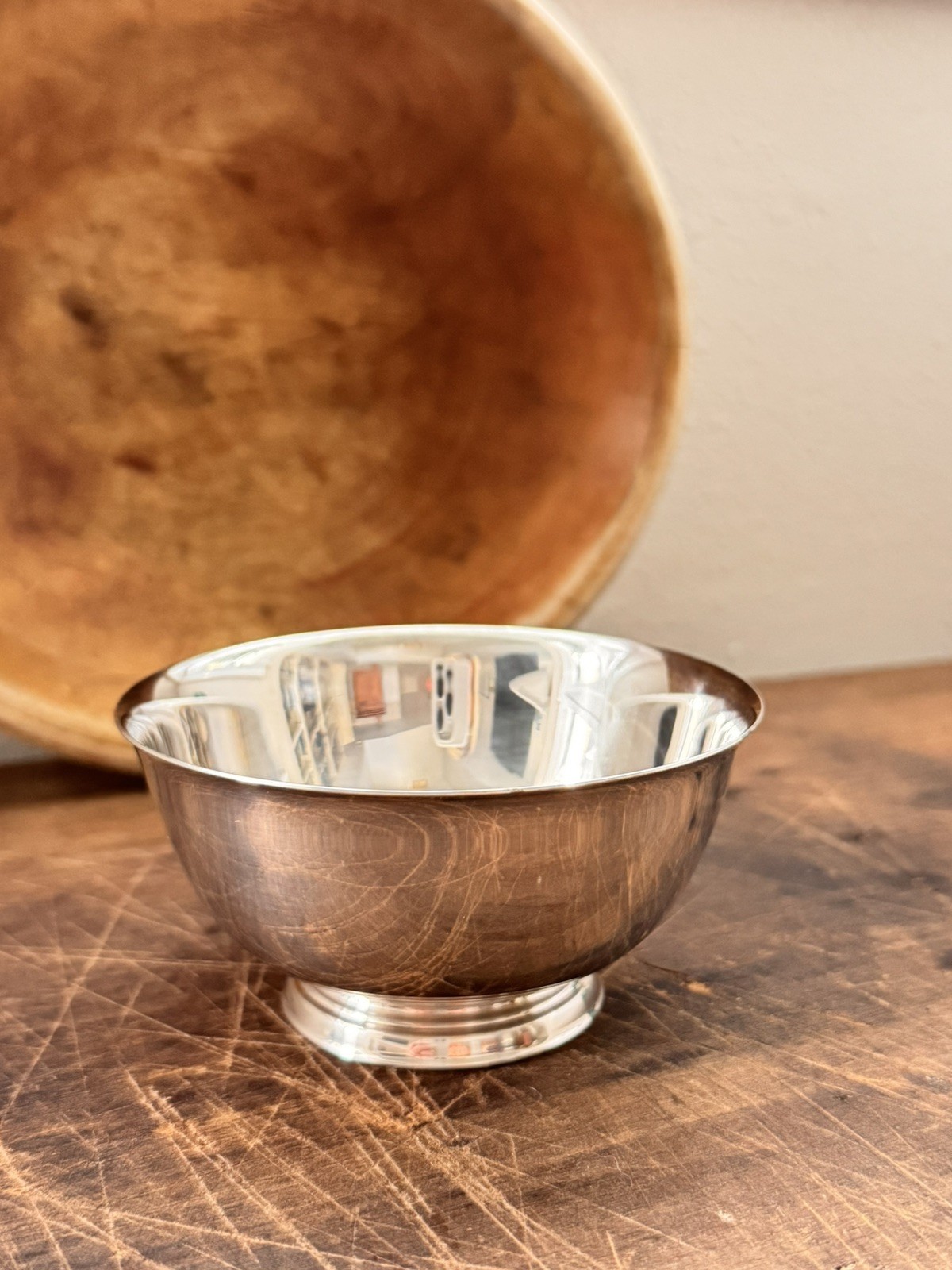 Vintage Paul Revere Reproduction Bowl WM A Rogers Silver Plated Footed Bowl