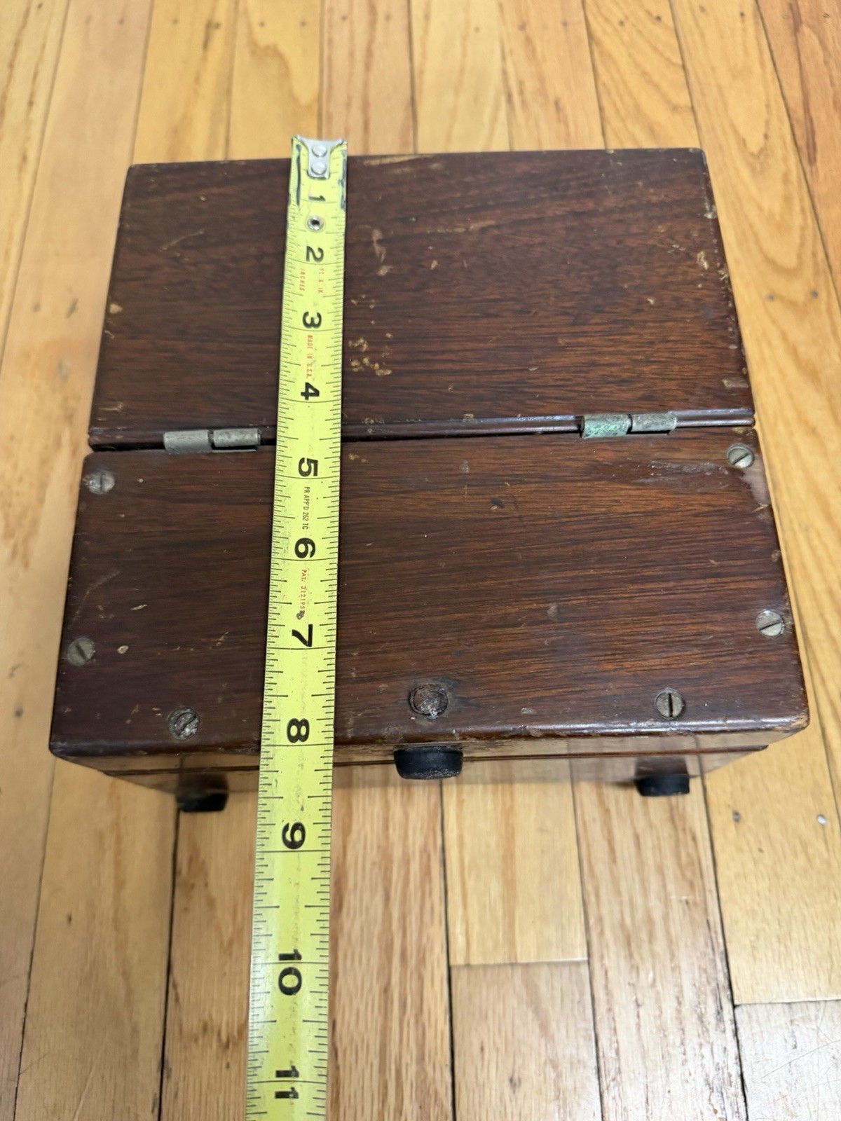 Antique Vtg GENERAL ELECTRIC Model DP-2 Voltmeter Ammeter Wood Case Steampunk
