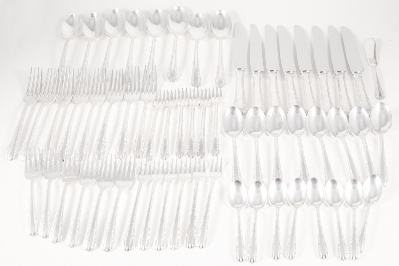 Silver Plated Flatware Set Mayflower McG & C Kings McGlashan Clarke 59 Pcs 1930s