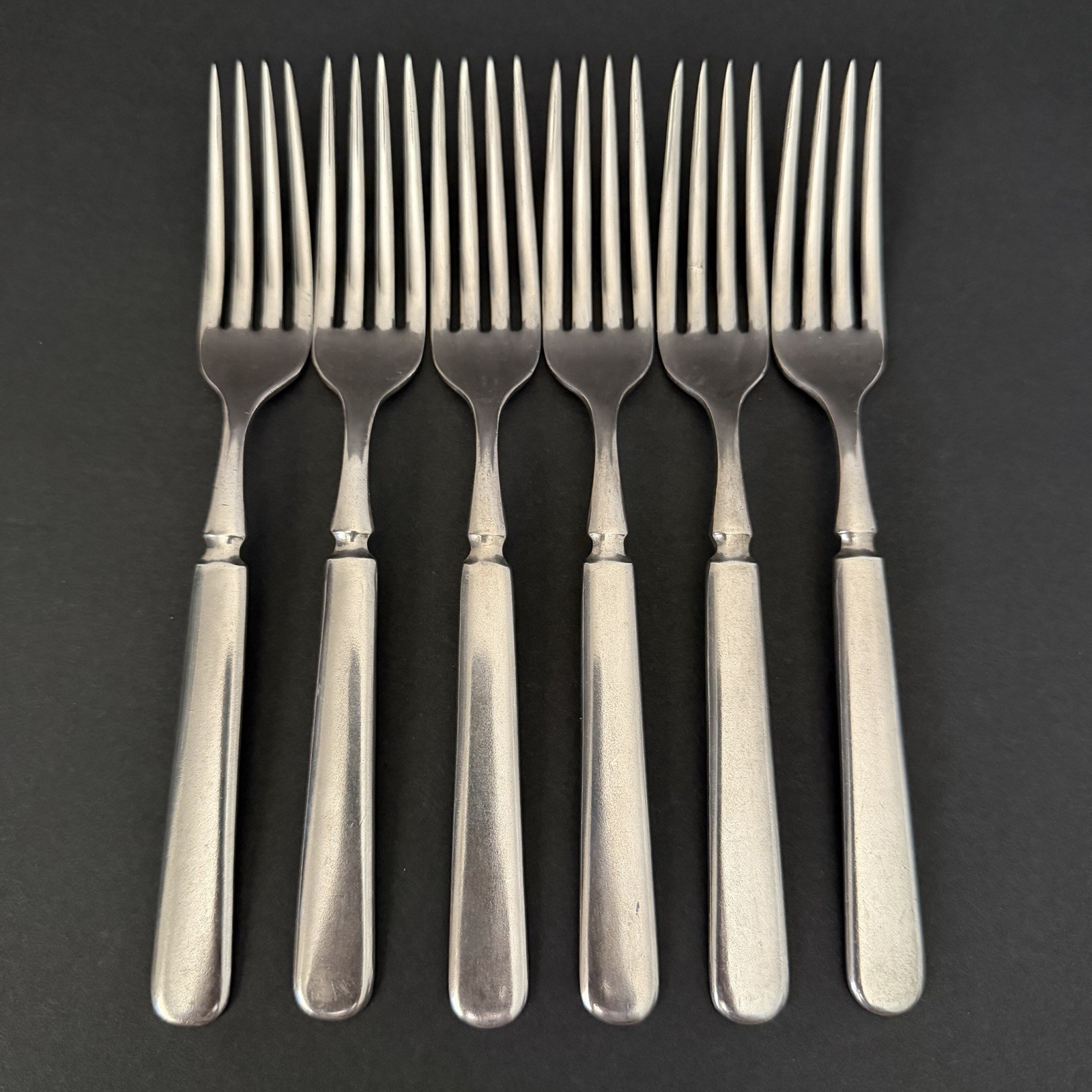 Vintage A.S. Co Silverplate Luncheon Salad Forks Set of 6 1857 Mark 7”