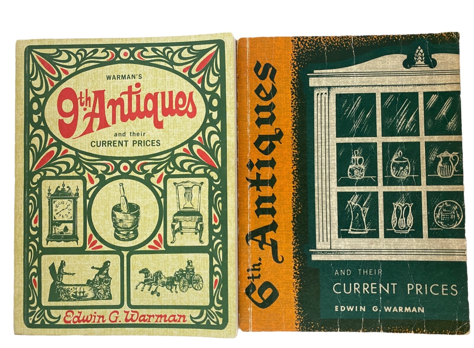 1960s Warman’s 6th & 9th Annual Antiques and Their Current Price Guide PB Book