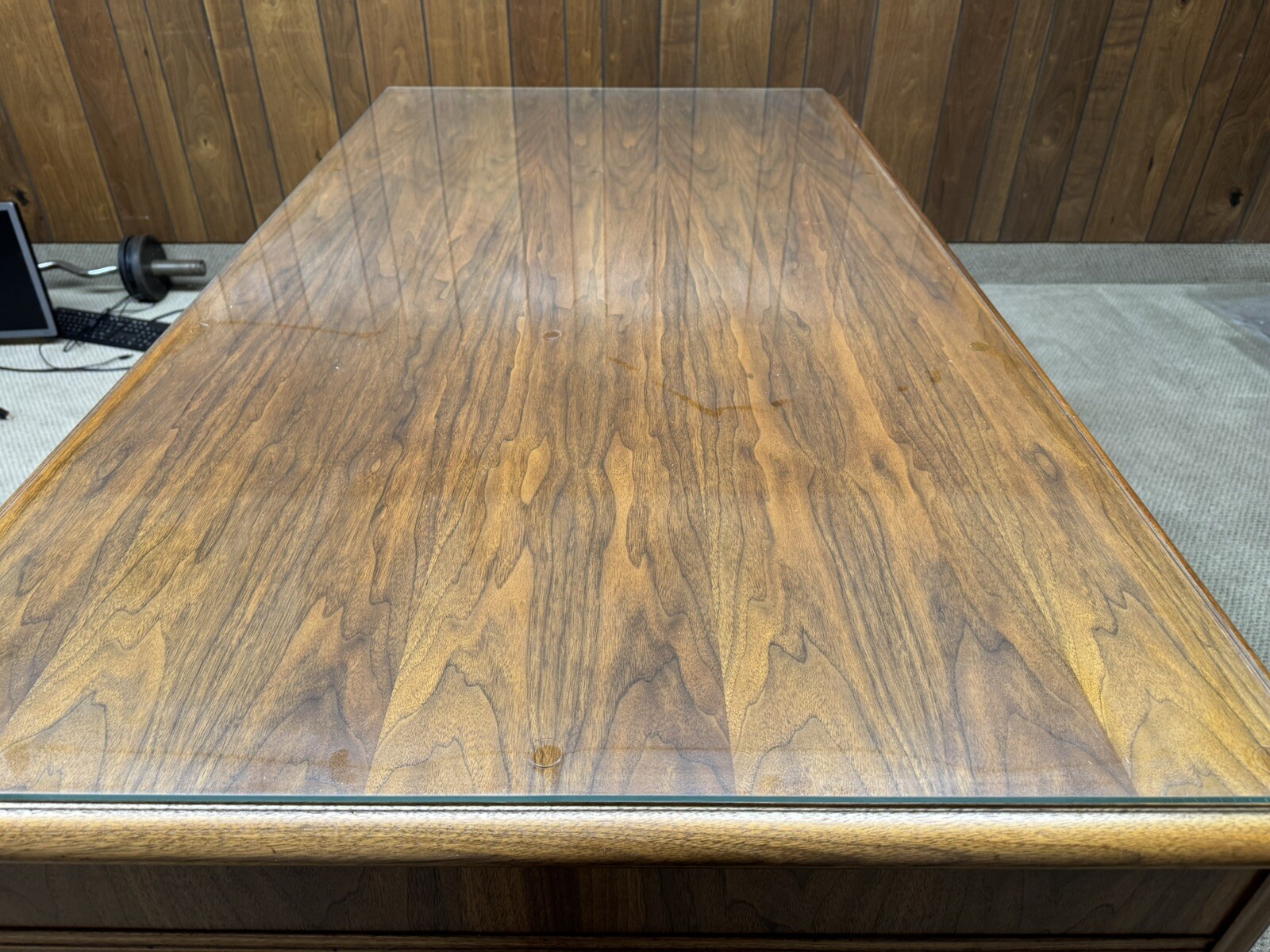 Antique ALL WALNUT 1915’s Era National Brand Banker’s Executive Business Desk