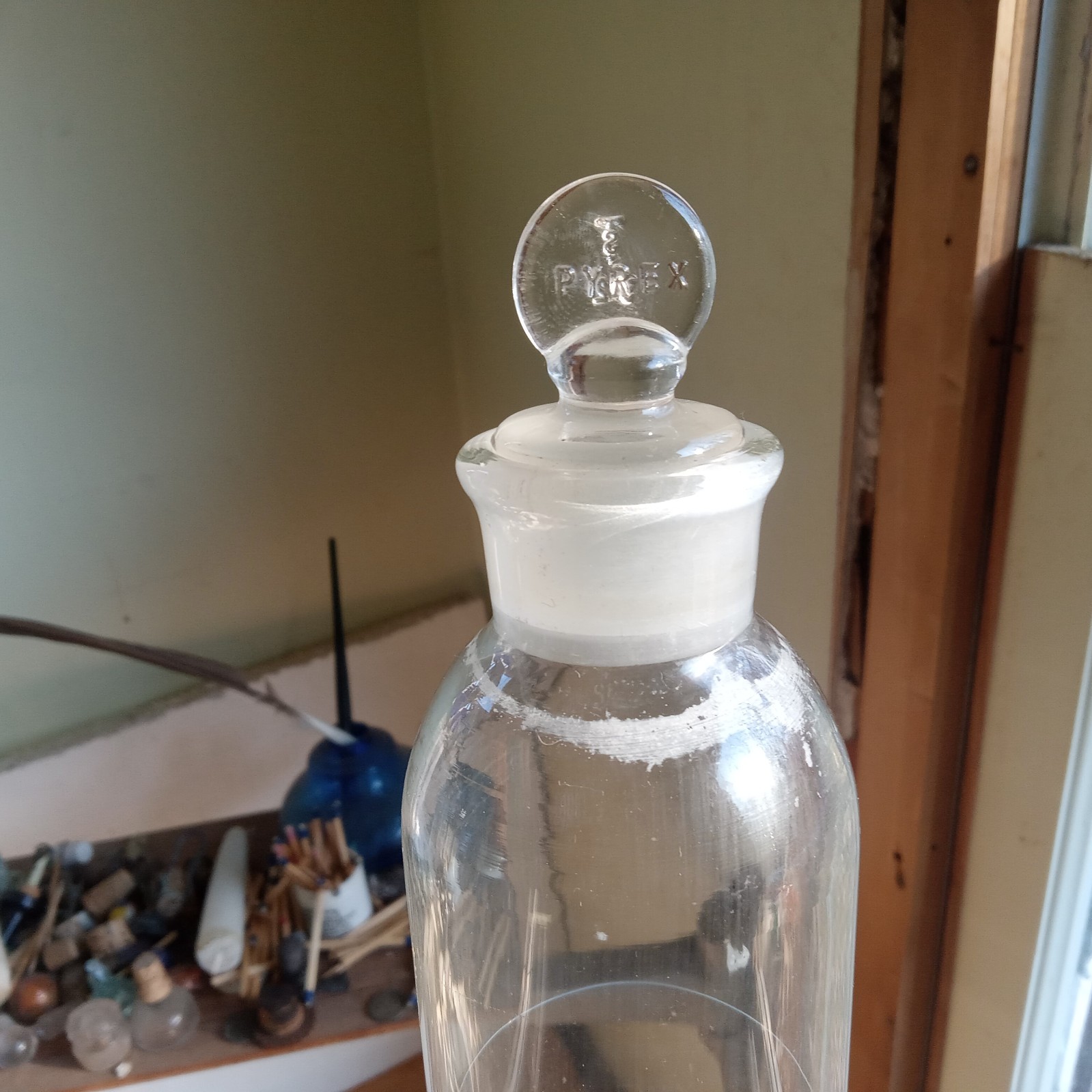 PYREX EXAX GLASS LABORATORY APOTHECARY 1000 ML MIXING CYLINDER 20″ MEASURE TUBE