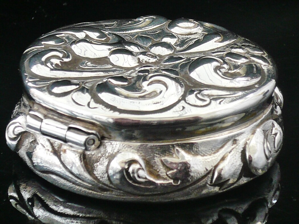 Sterling Silver Circular Box A Gift From Franklin Delano Roosevelt FDR 1904