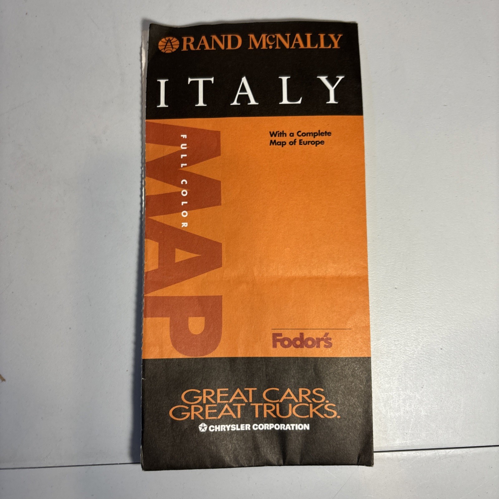 Vintage Rand Mcnally Photos Italy Europe Map Great Cars Great Trucks Promo Rare