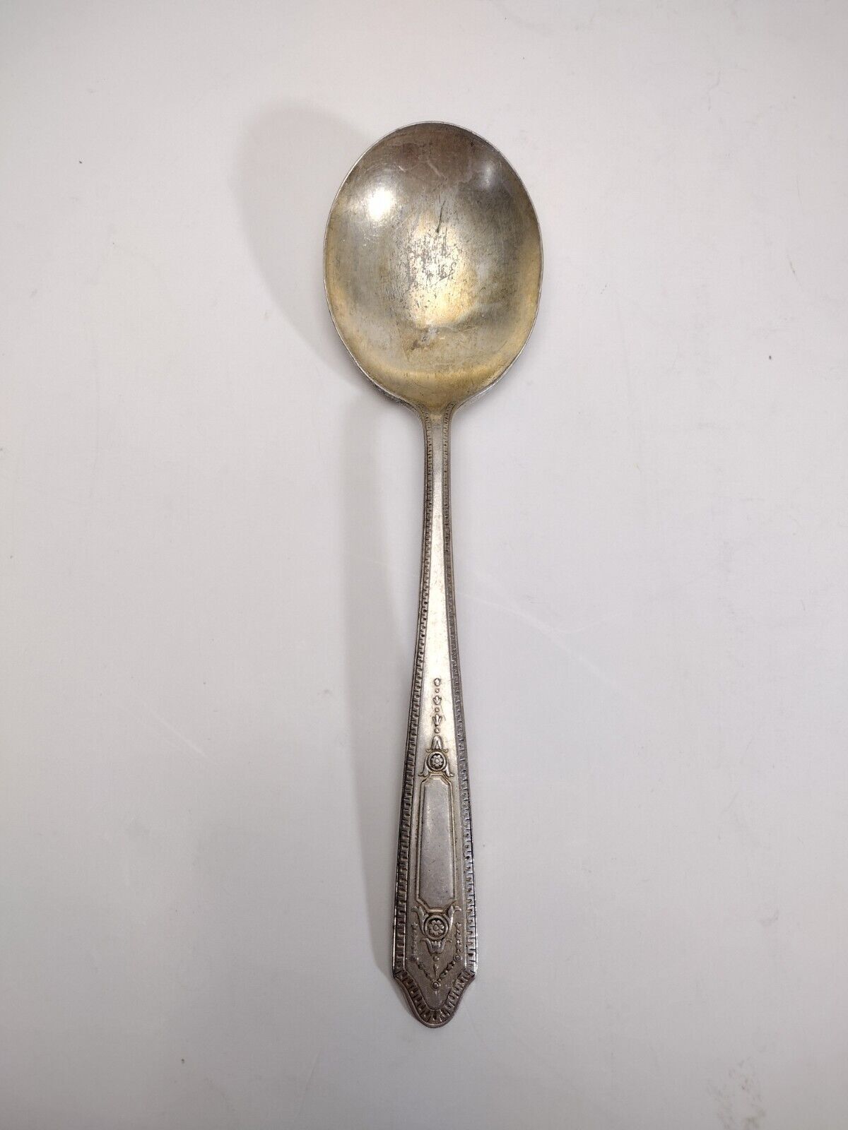 Vintage Monarch Silver Plate Serving Spoon Martinique Pattern