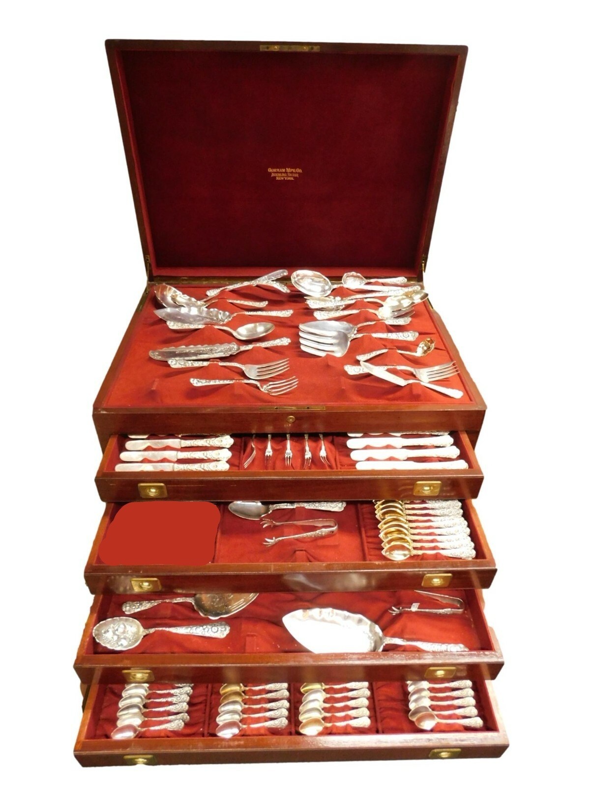 Cluny by Gorham Sterling Silver Flatware Service Massive Set with Vintage Chest