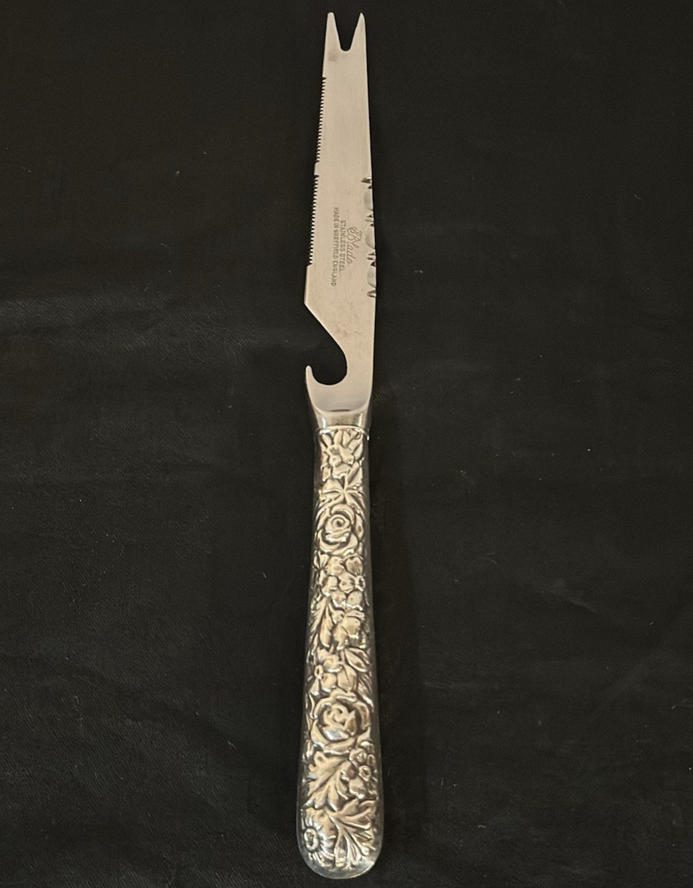 SHEFFIELD STERLING HANDLE REPOUSSE 9″ BAR KNIFE