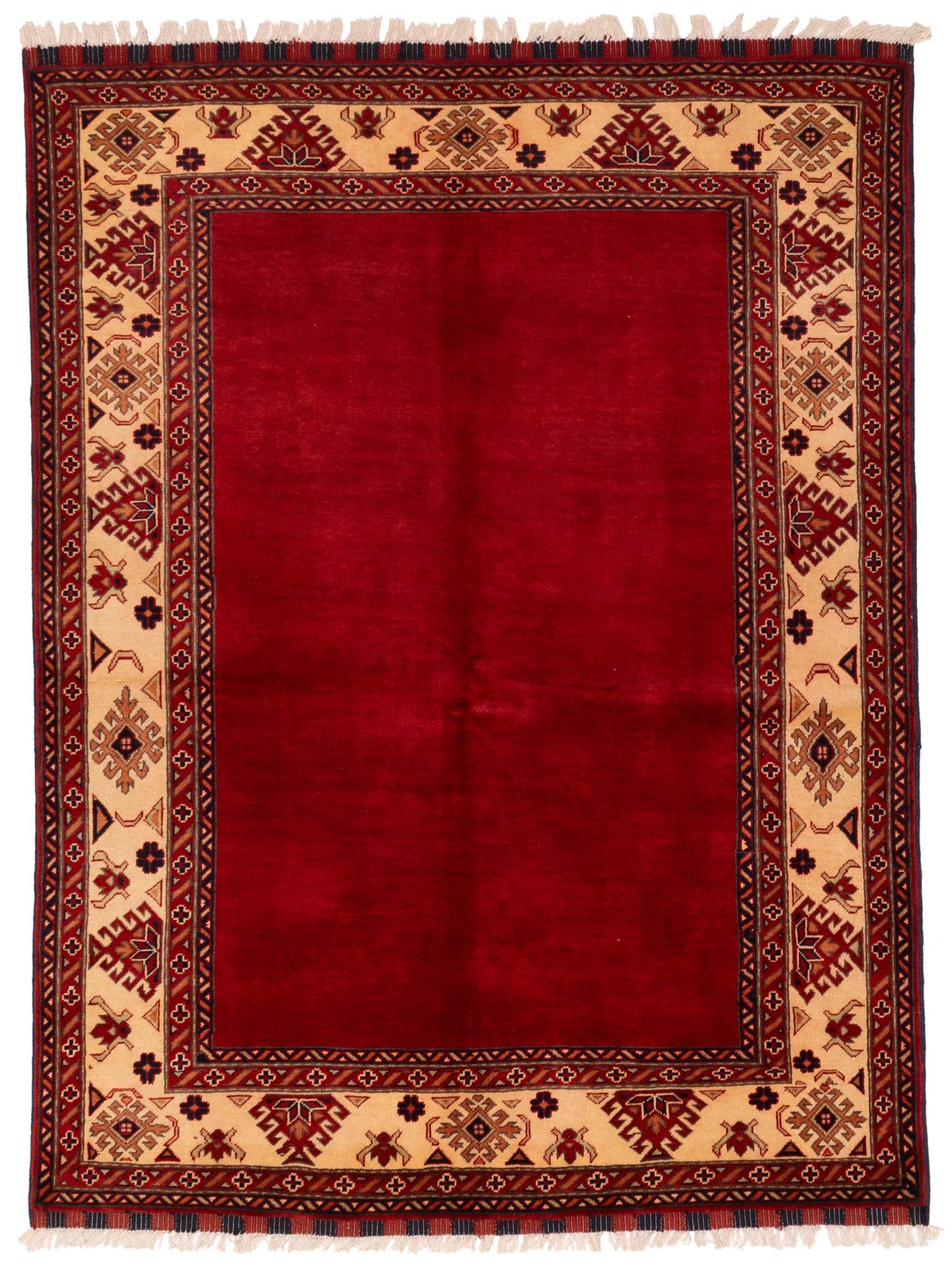 Vintage Traditional Hand-Knotted Area Rug 4’11” x 6’9″ Oriental Wool Carpet